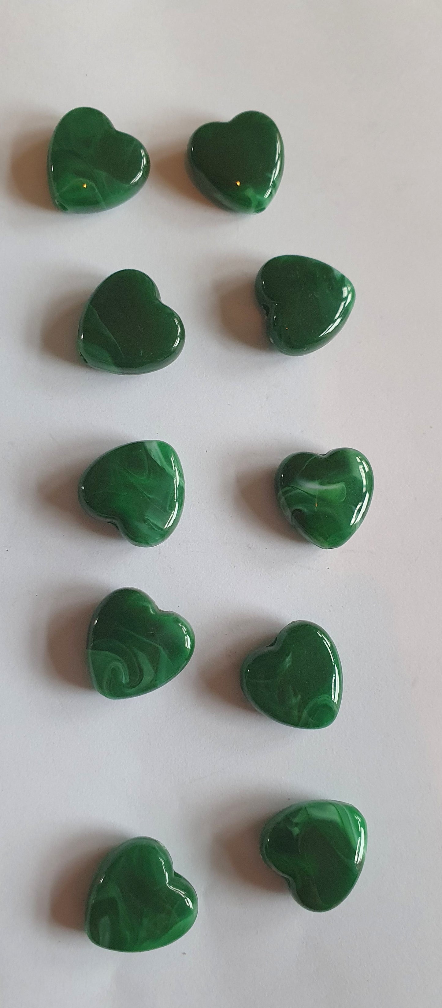 Groen hart Acryl kralen