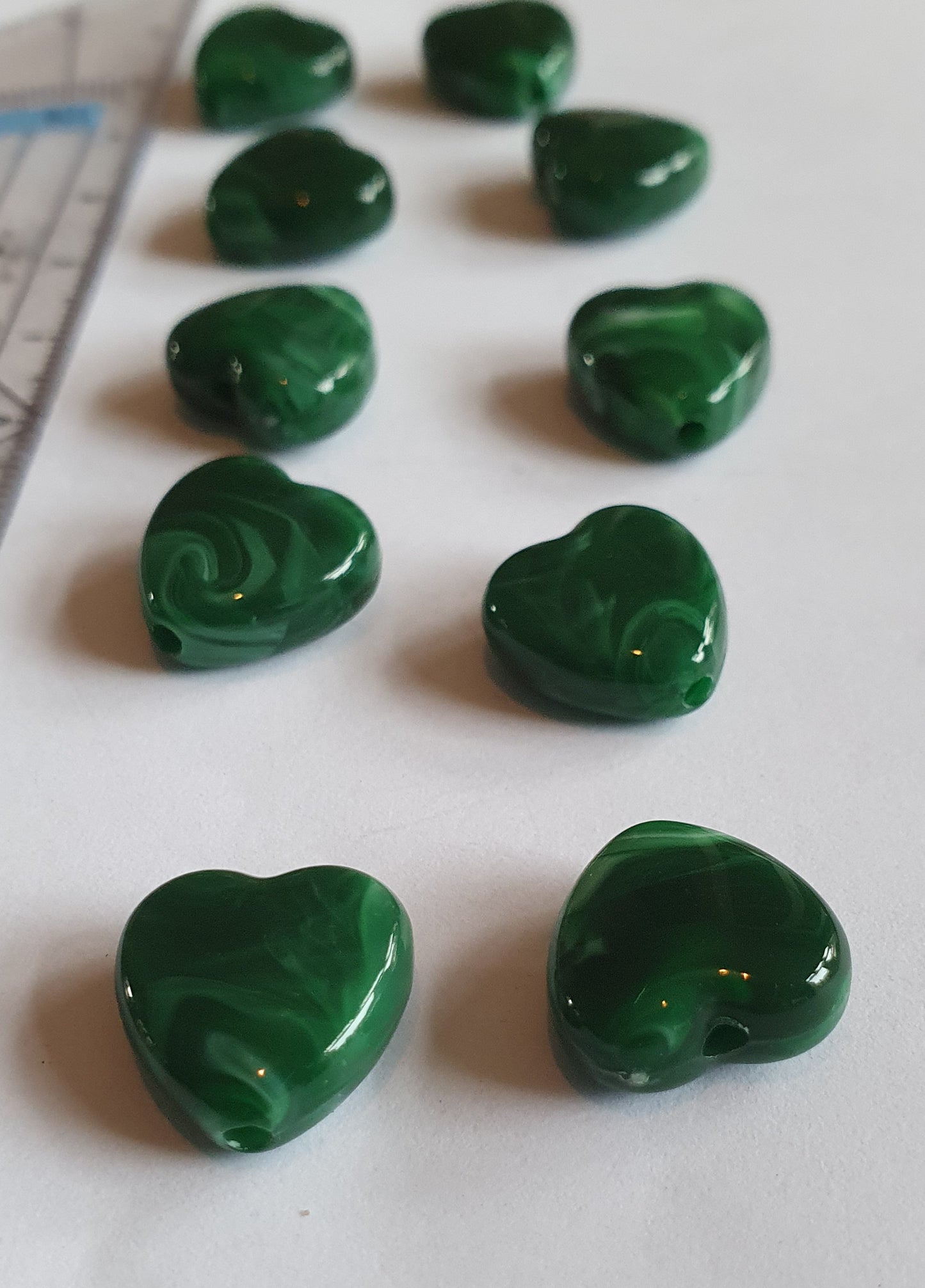 Groen hart Acryl kralen