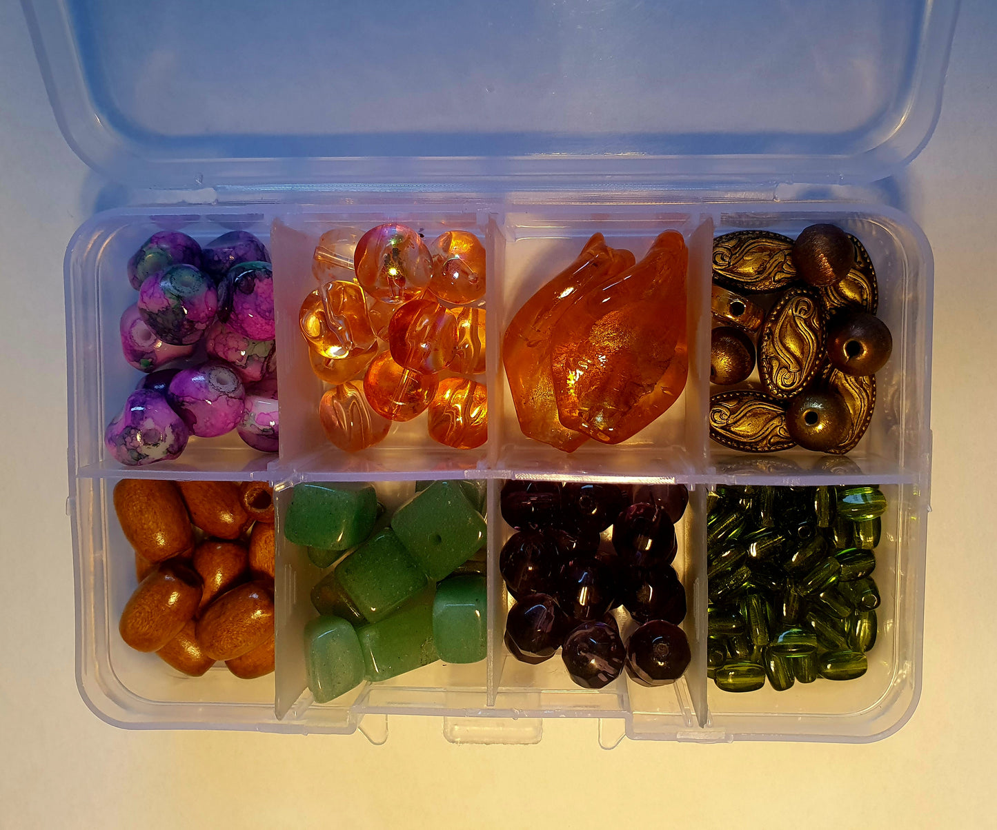 Kralenbox Groen/Oranje