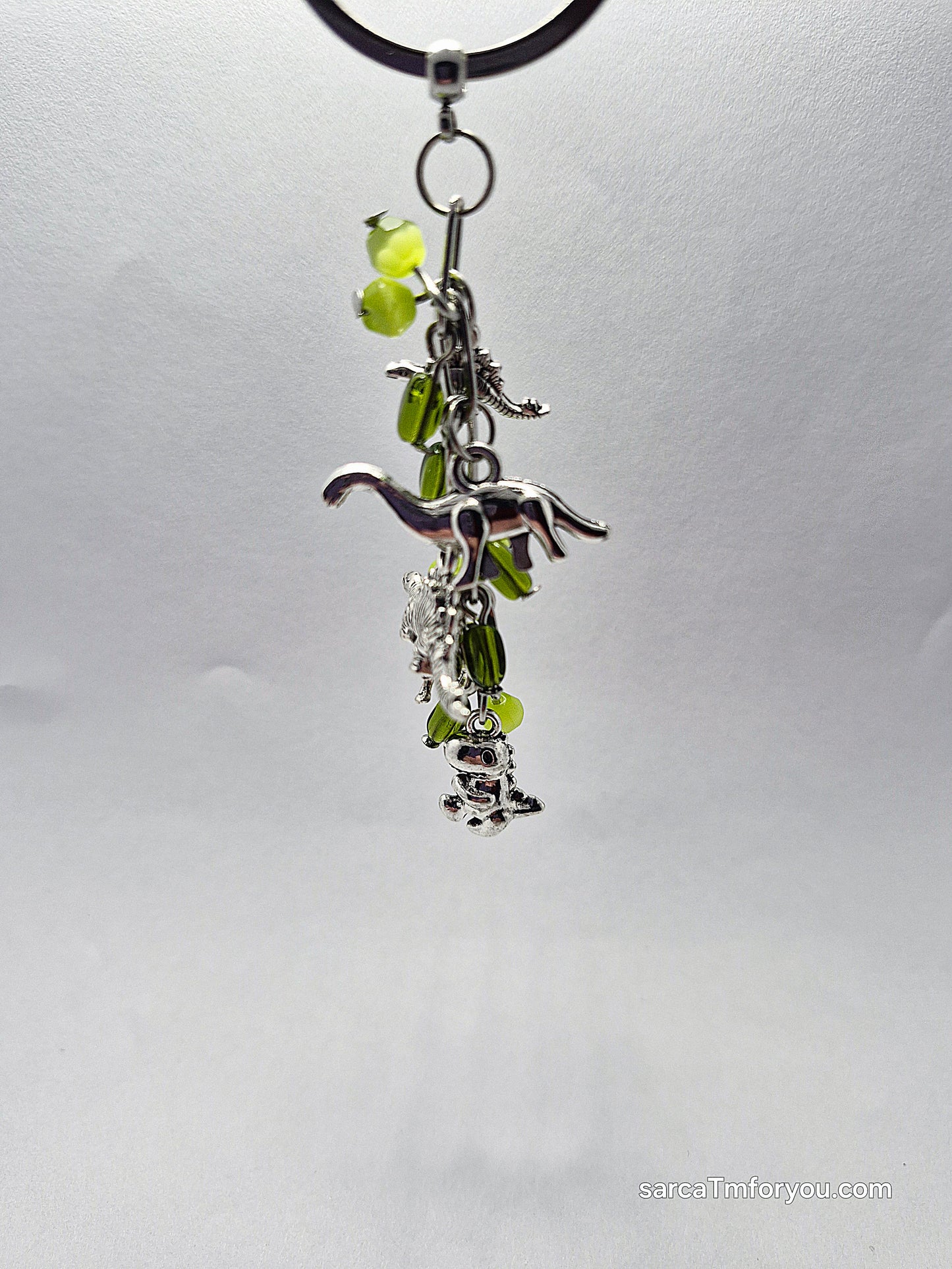 Sleutelhanger dinos met groen