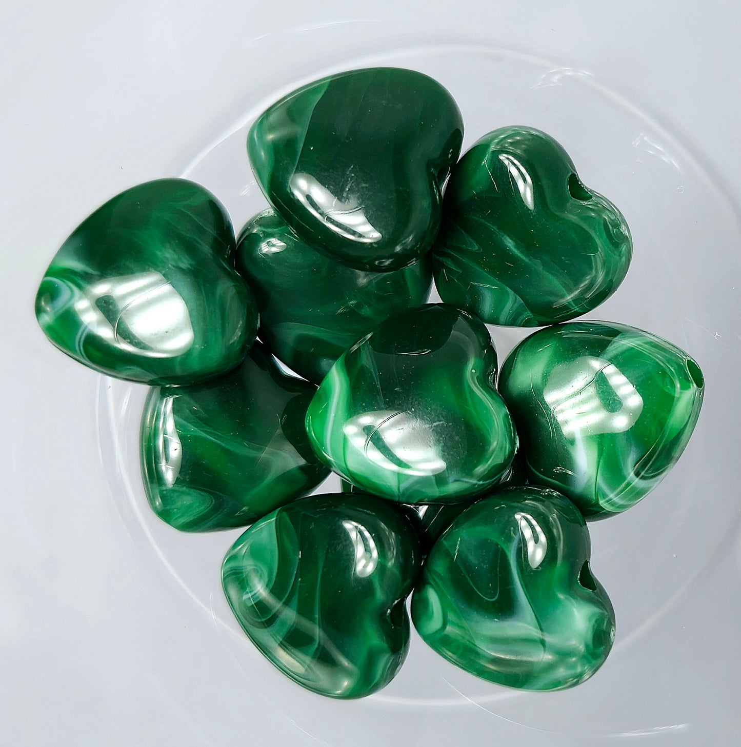 Groen hart Acryl kralen