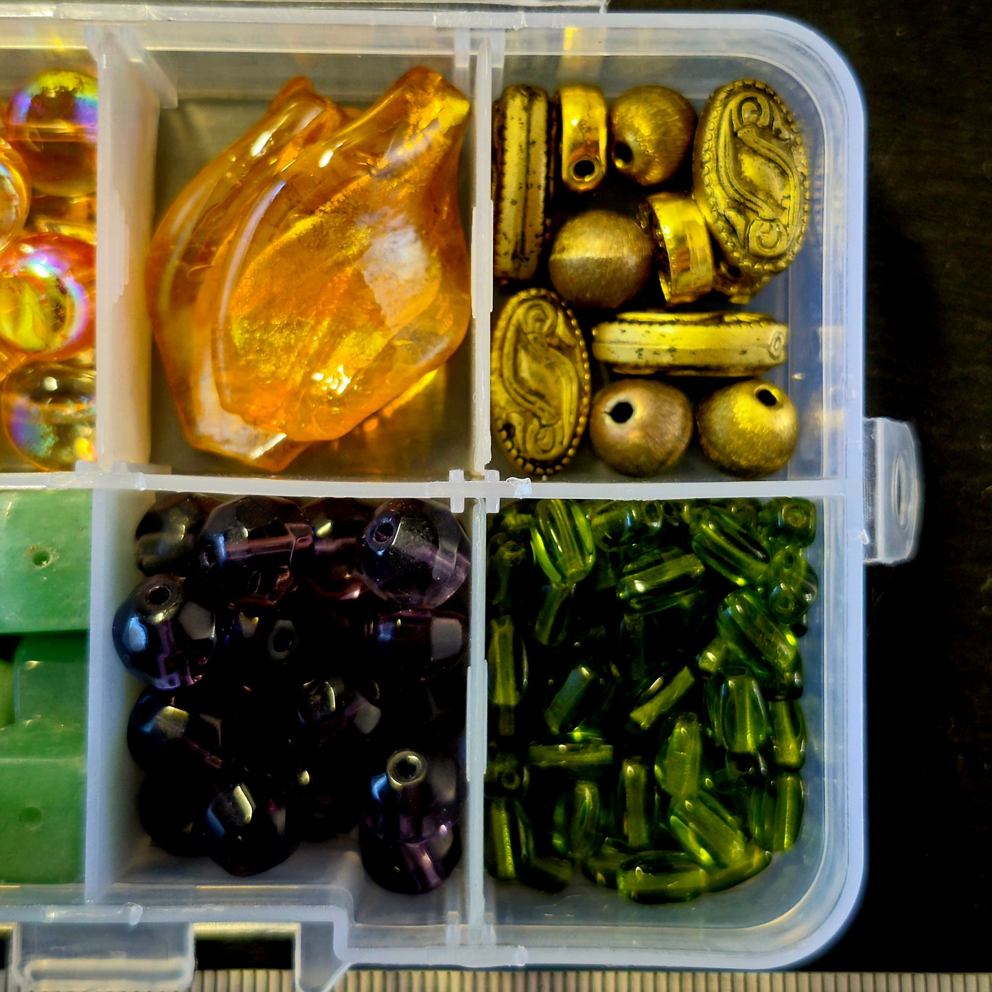 Kralenbox Groen/Oranje