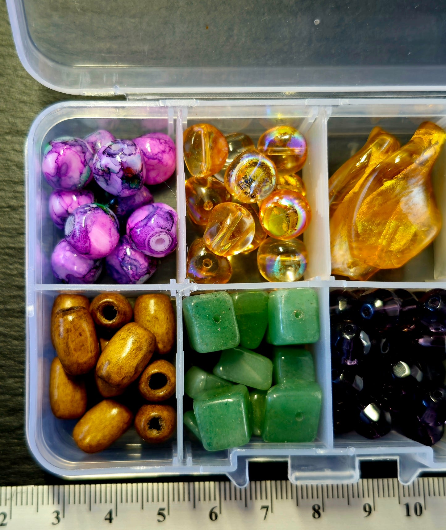 Kralenbox Groen/Oranje