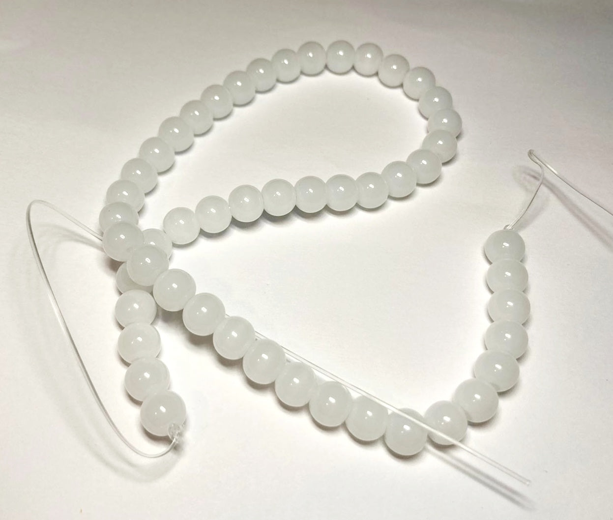 Witte Jade glas kralen