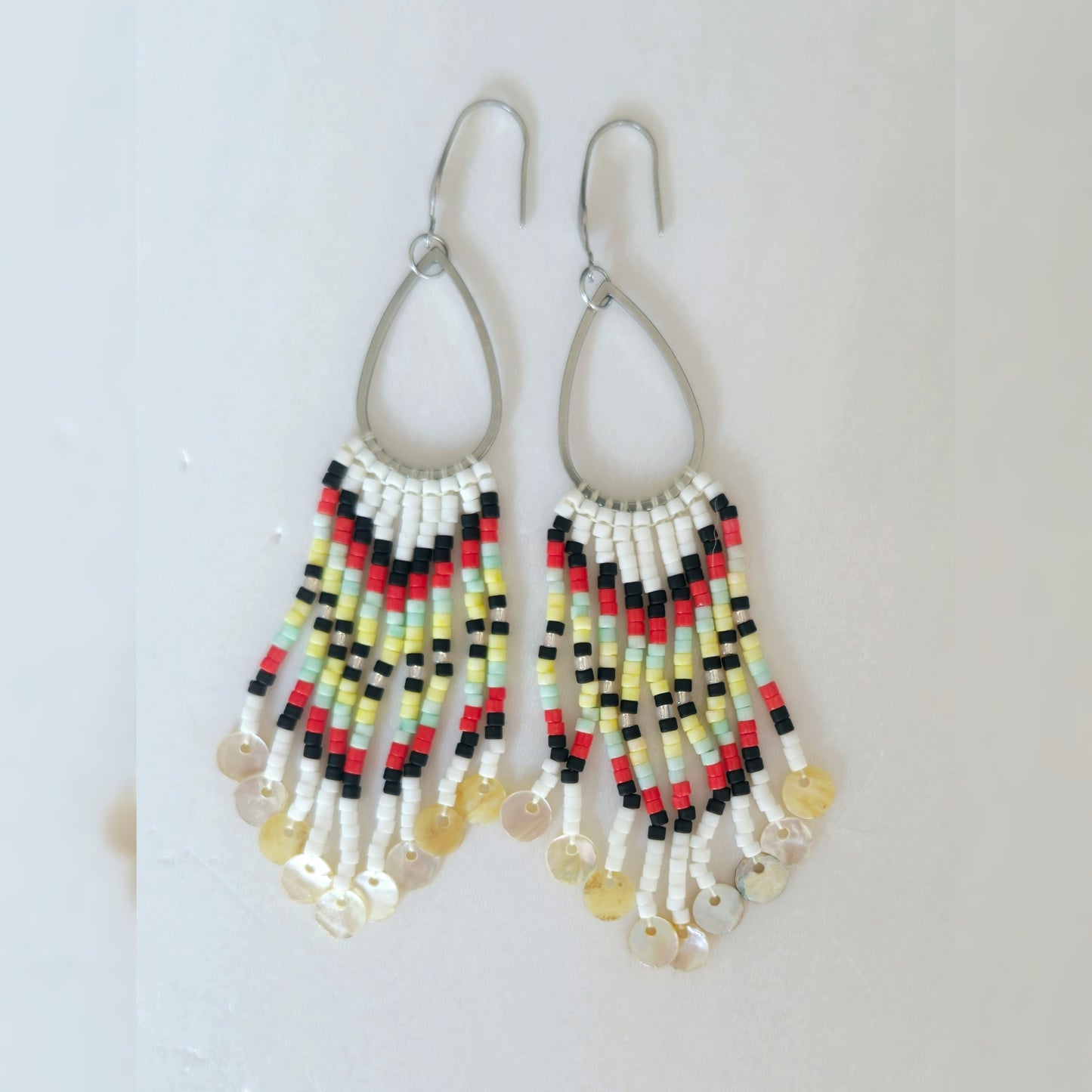 Fringe oorbellen druppel