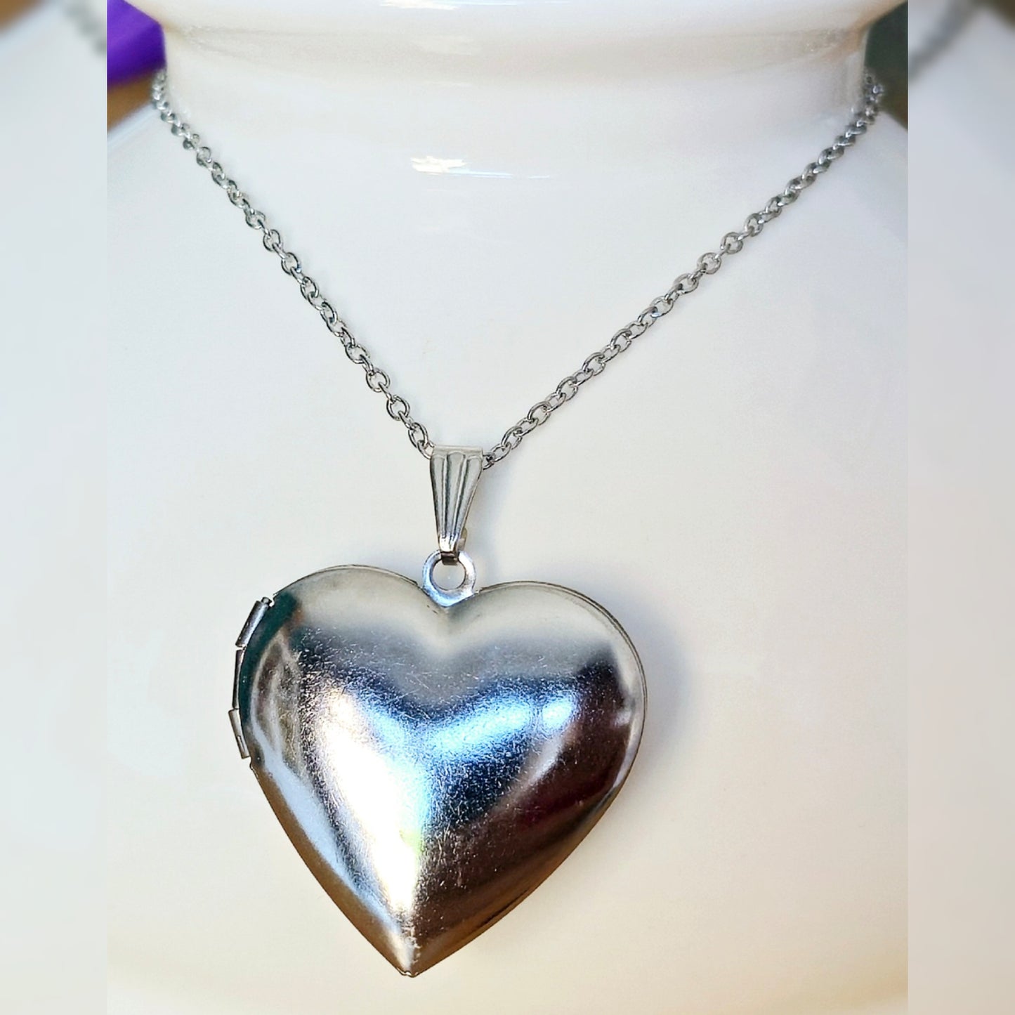 Foto-medaillon ketting hart (1)