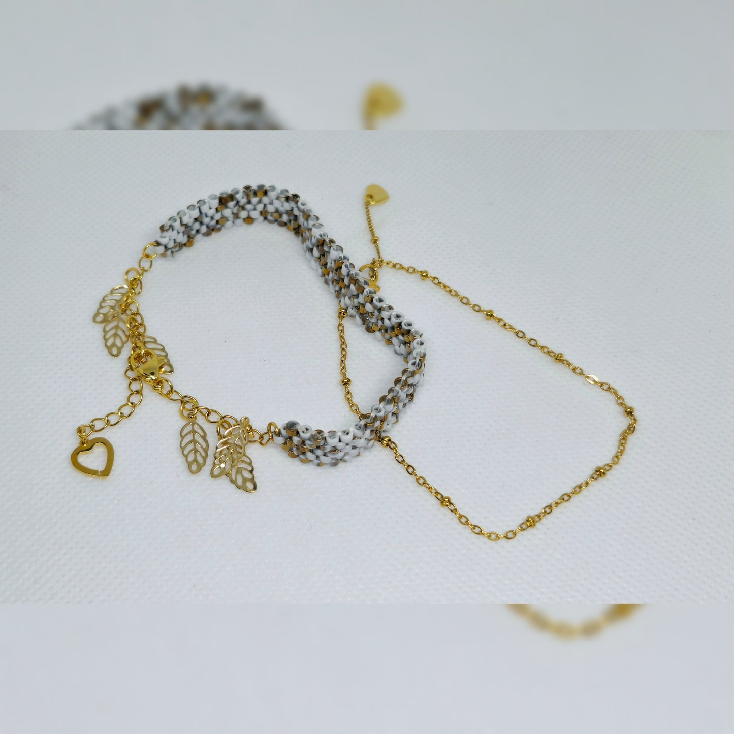 Armbandjes wit/goud