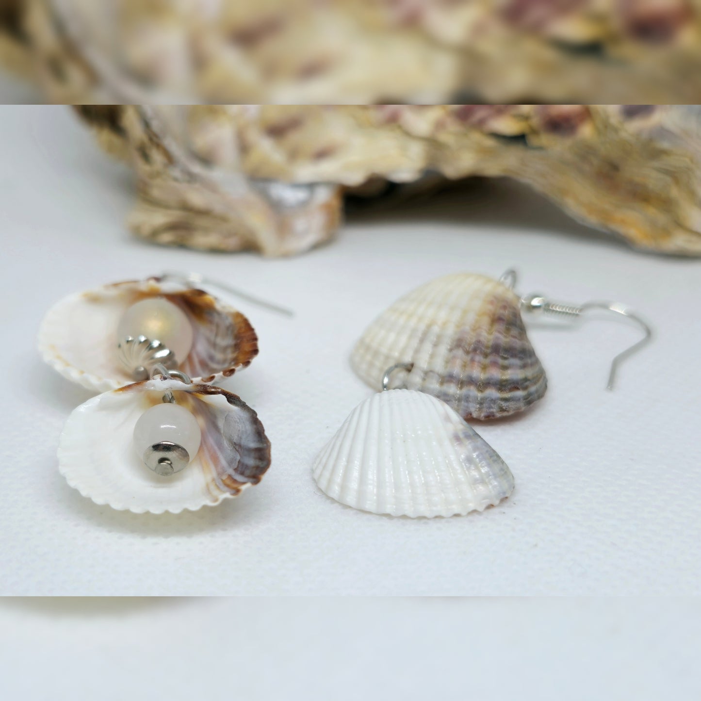 Echte schelpen oorbellen