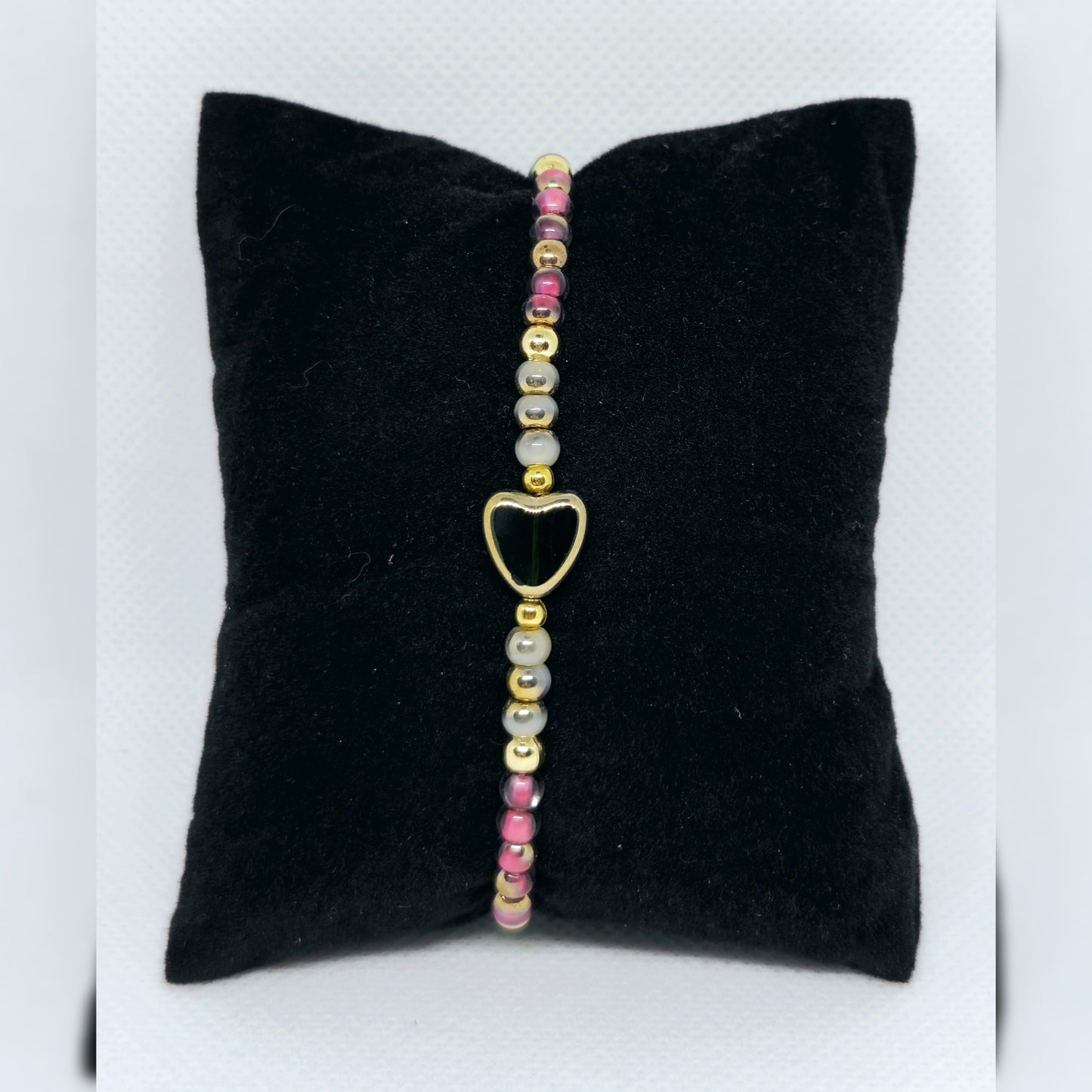 Armbandje groen hart
