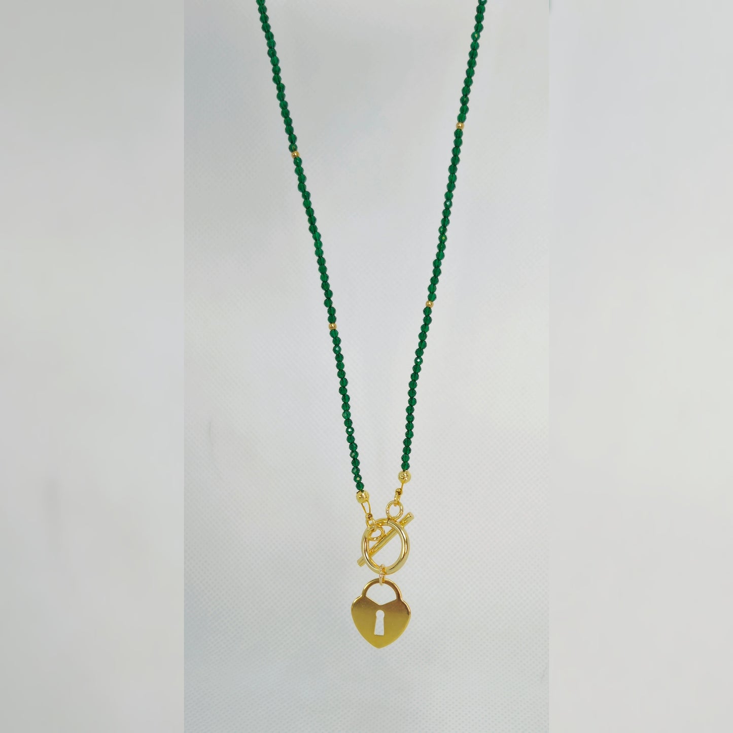 Ketting/choker emerald groen