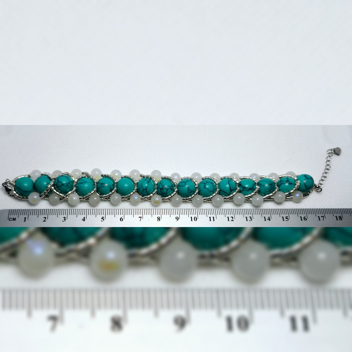 Handgemaakte vlecht-armband Turquoise