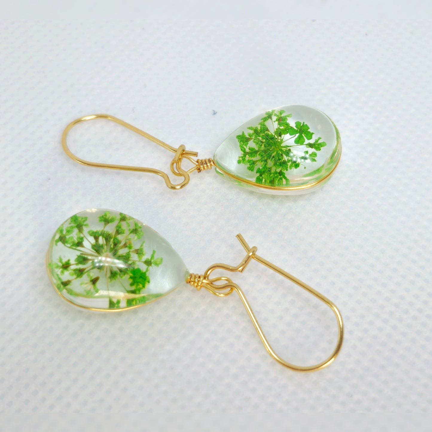 Set! Ketting en oorbellen groen/goud