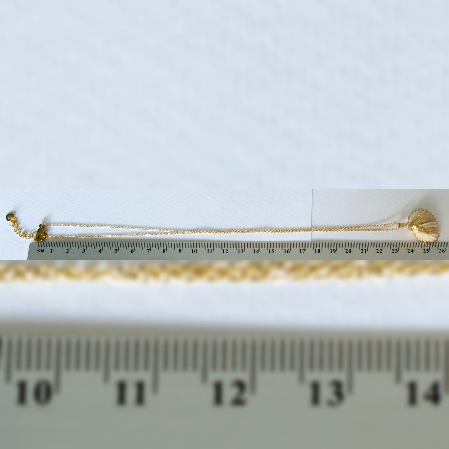 Gouden schelp ketting