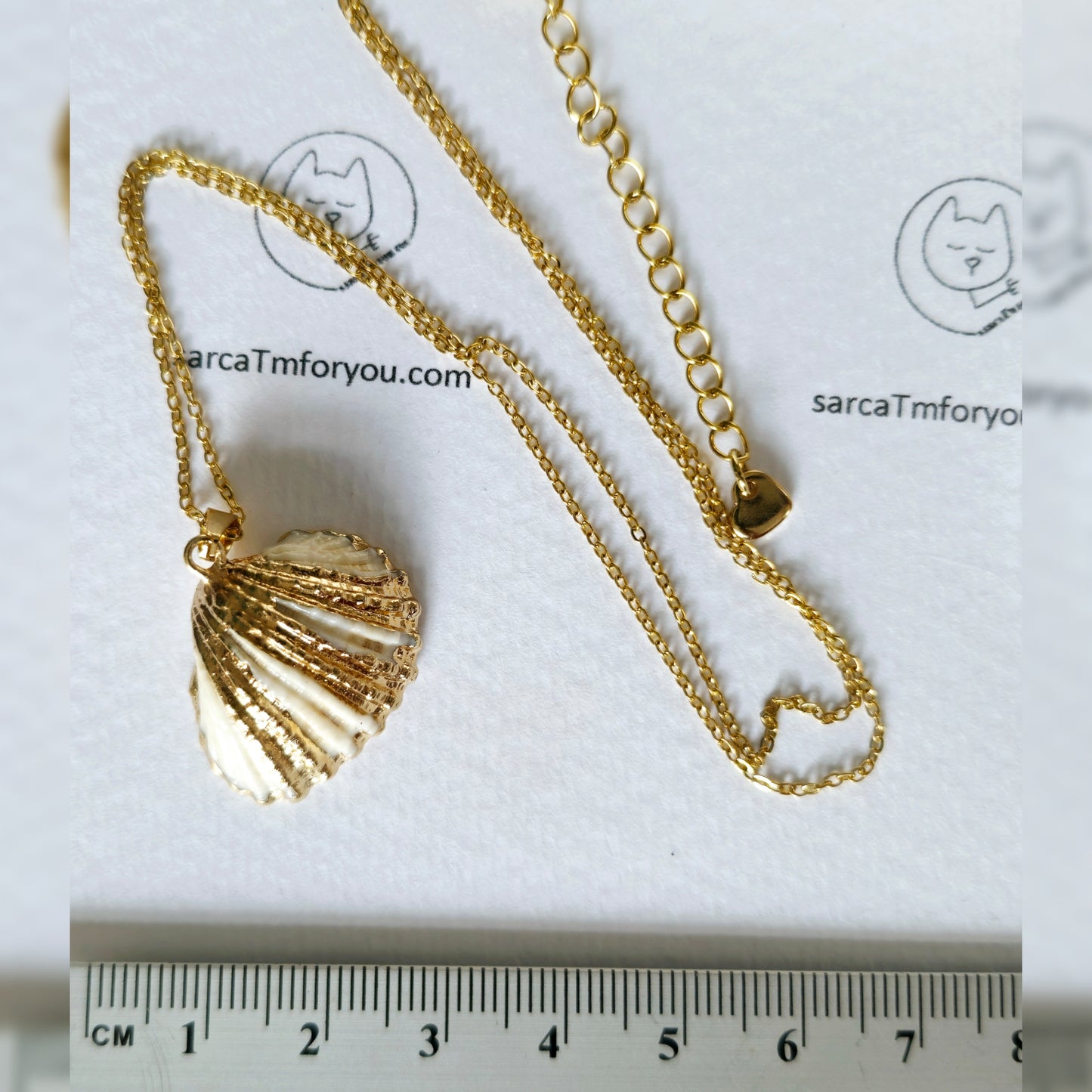 Gouden schelp ketting
