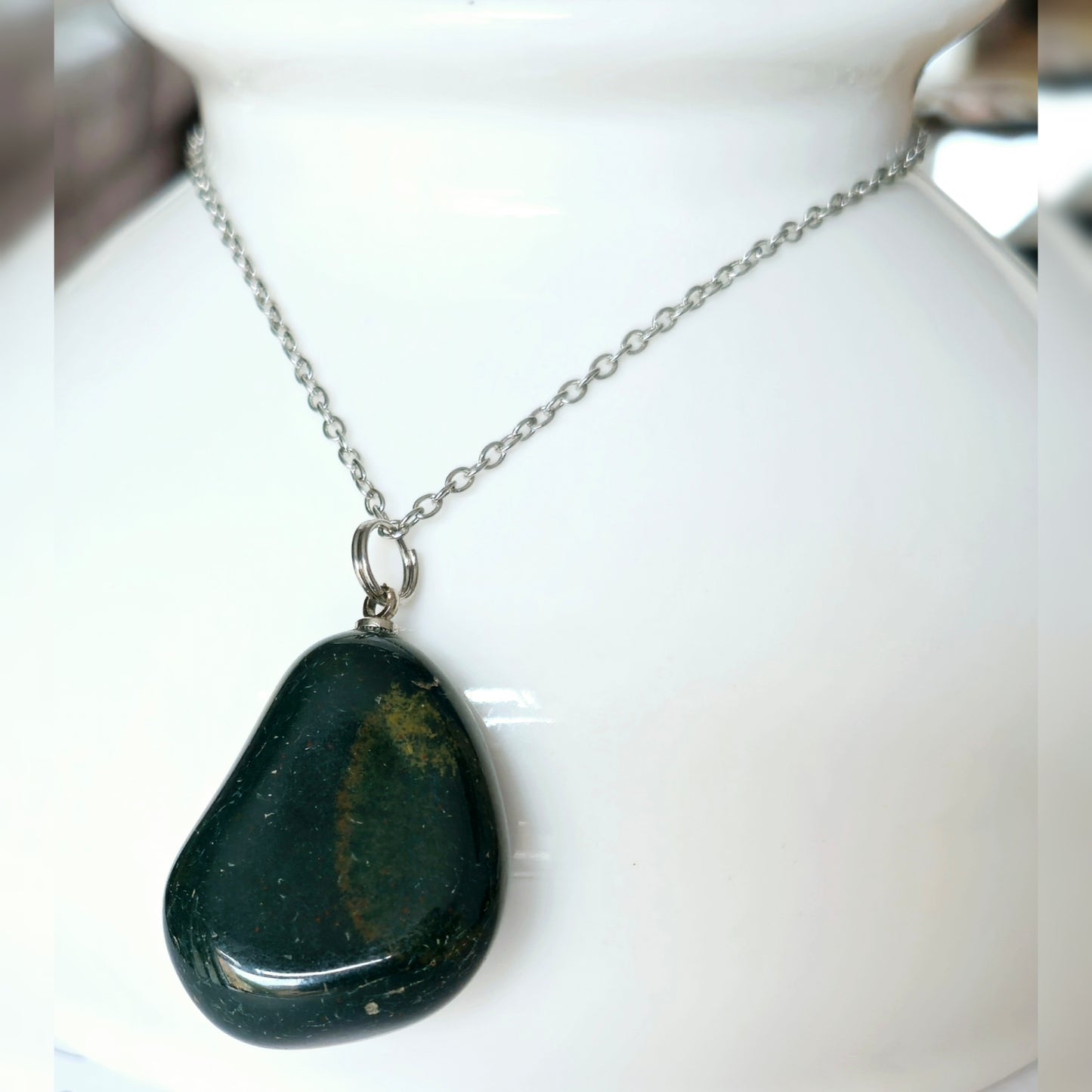 Heliotroop natuursteen ketting