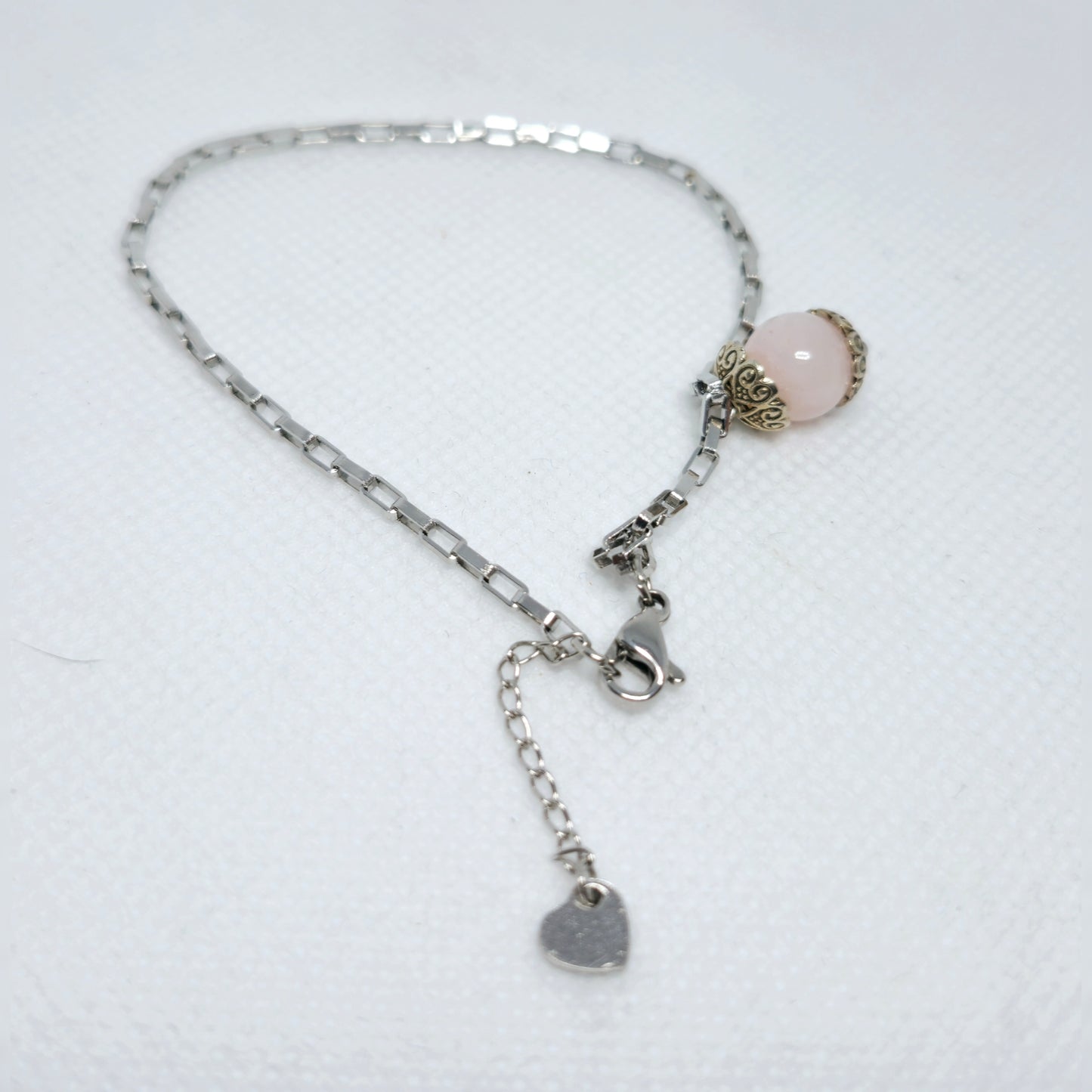 Rozenkwarts natuursteen armbandje