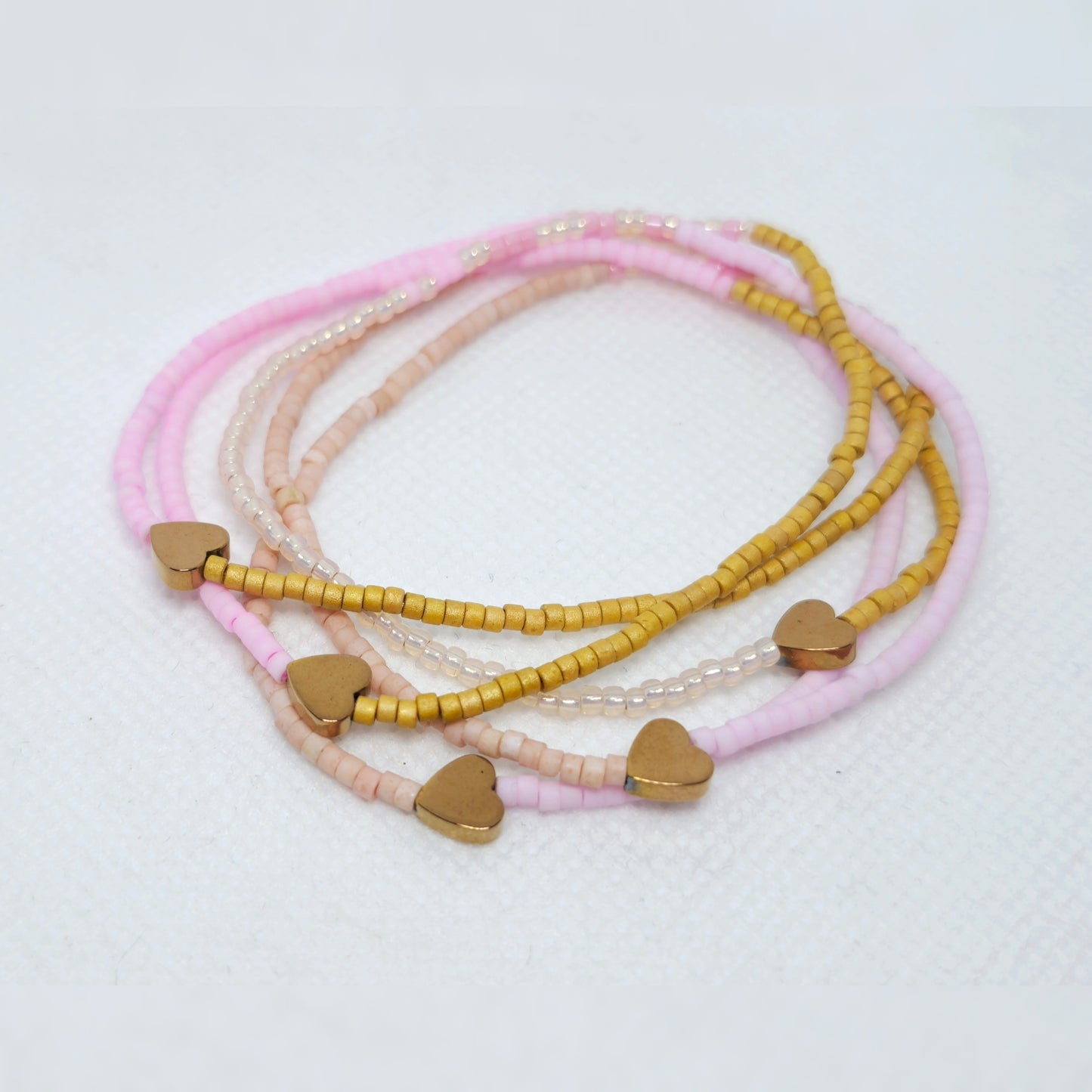 Wikkelarmband hartjes