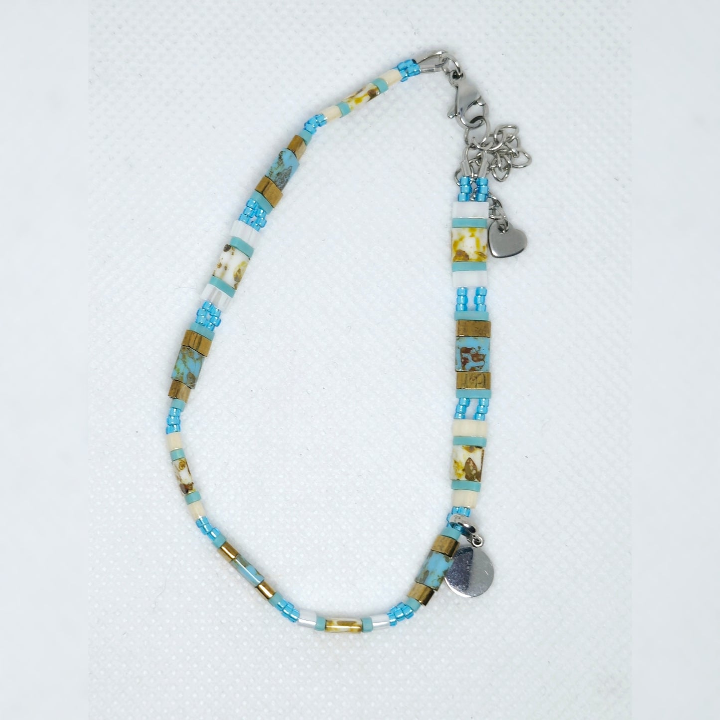 Turquoise tila beads