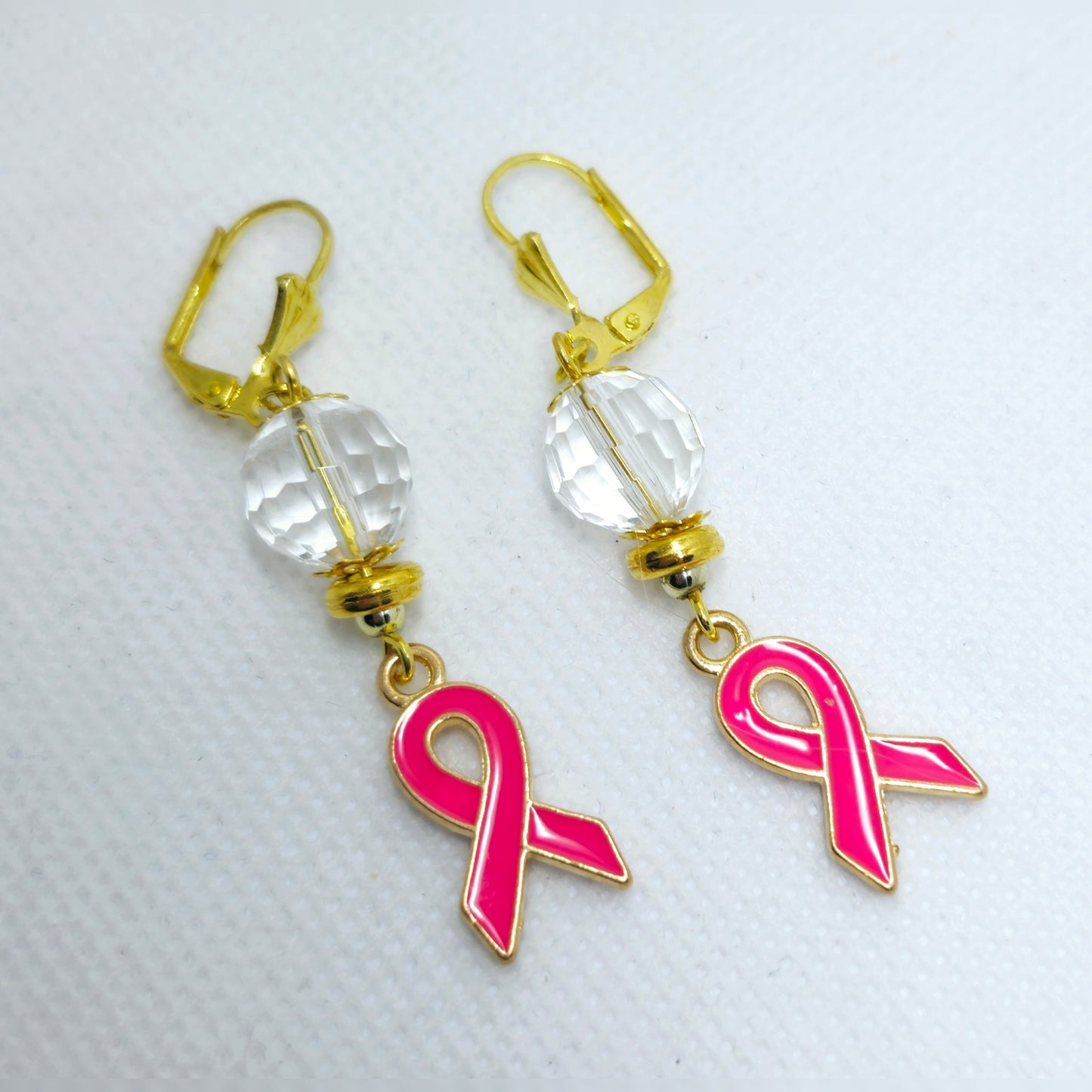 Oorbellen Pink ribbon awareness