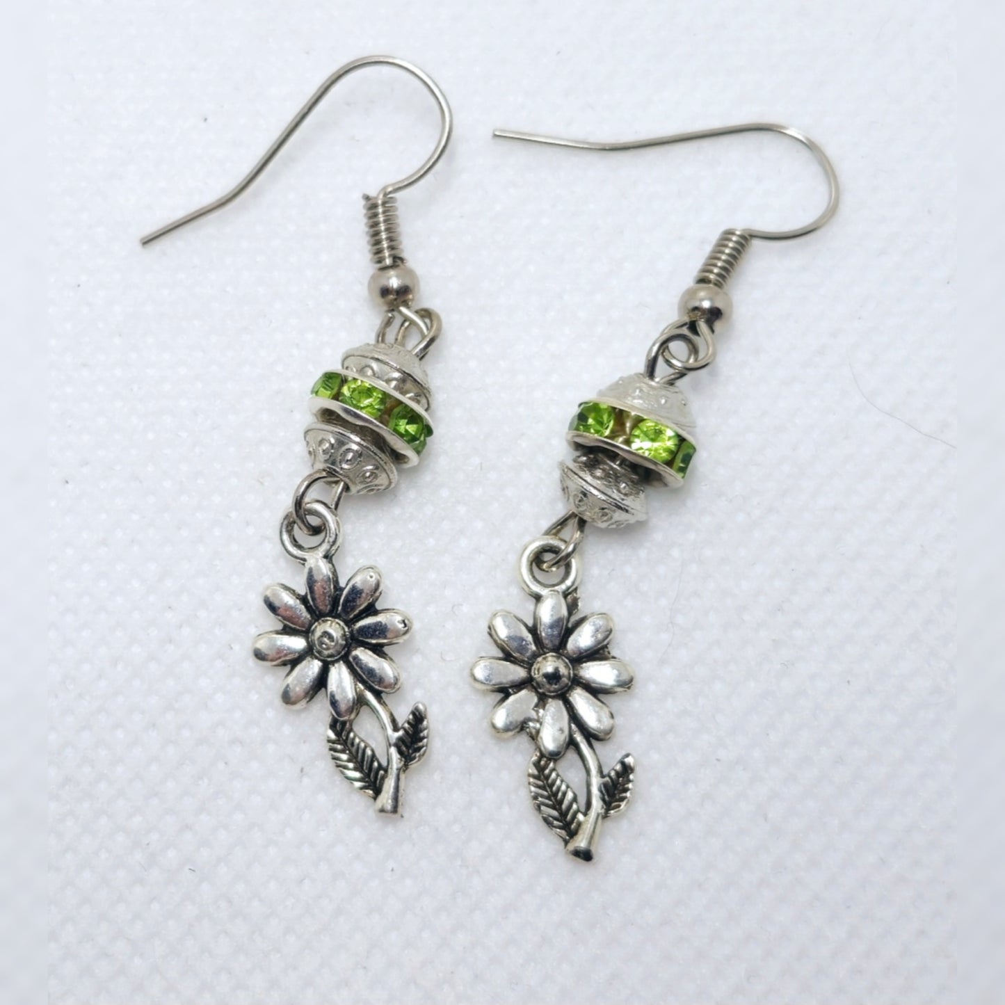 Oorbellen Groene bloem