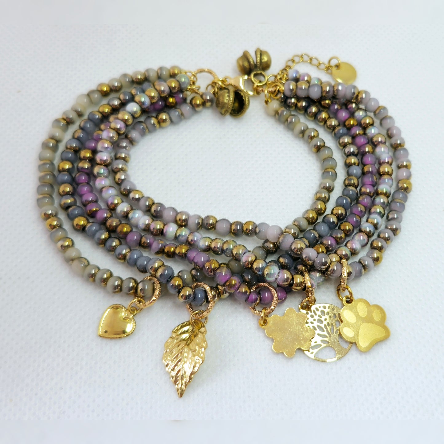 Multi-strand armband goud