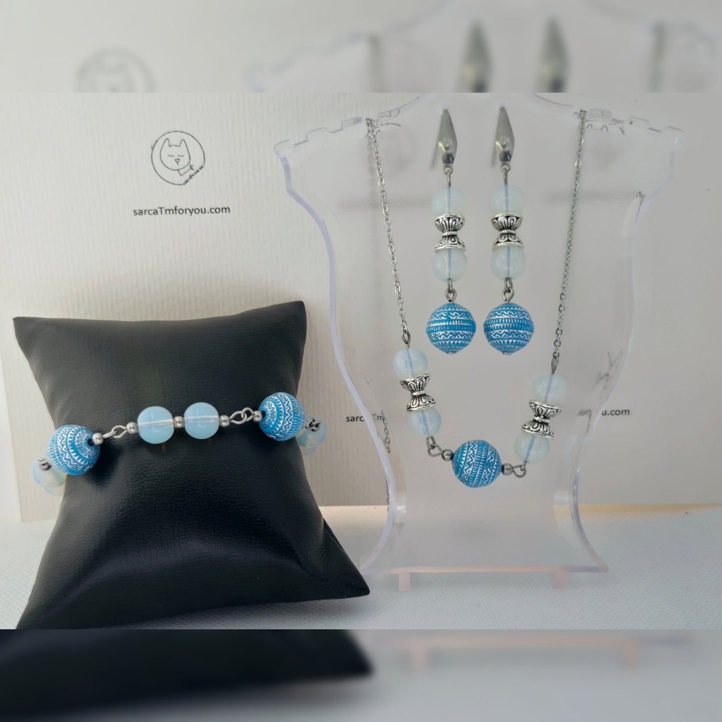 Handmade - Set Blauw /wit