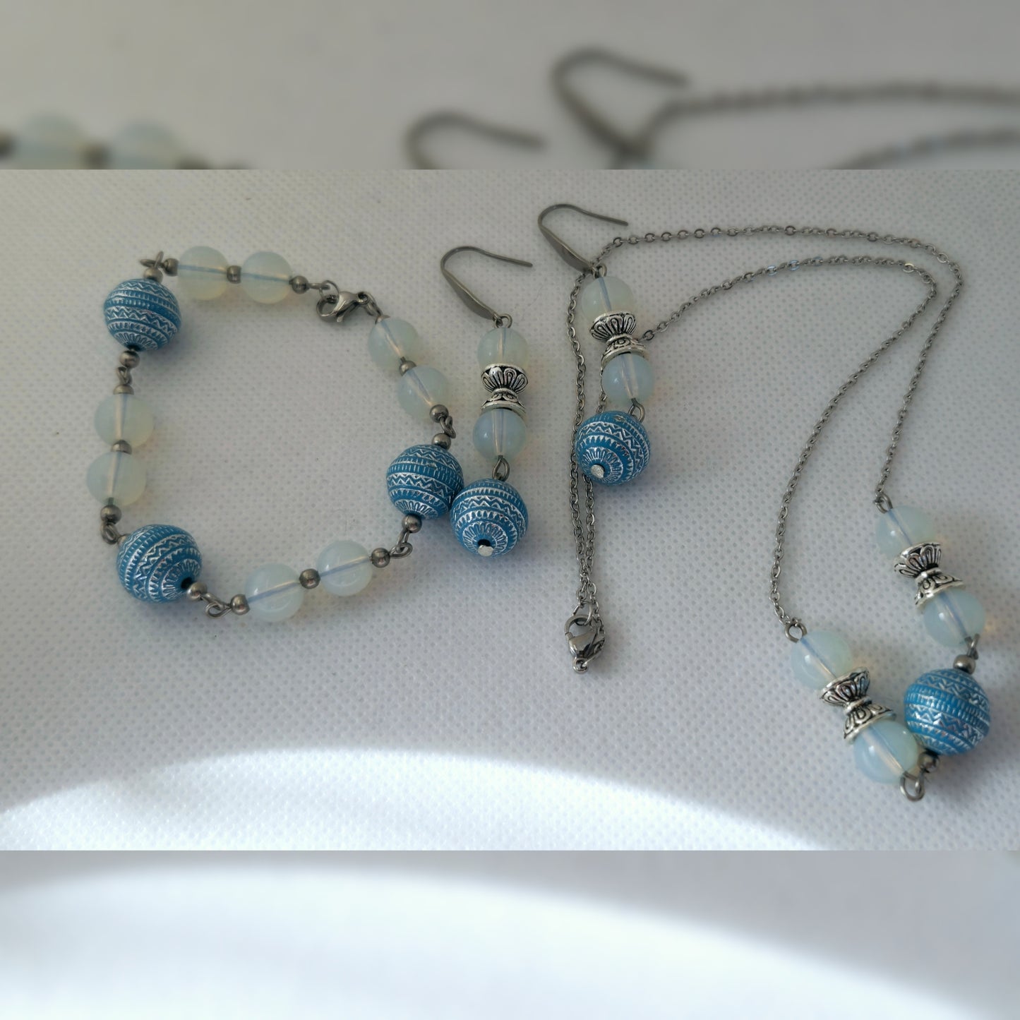 Handmade - Set Blauw /wit