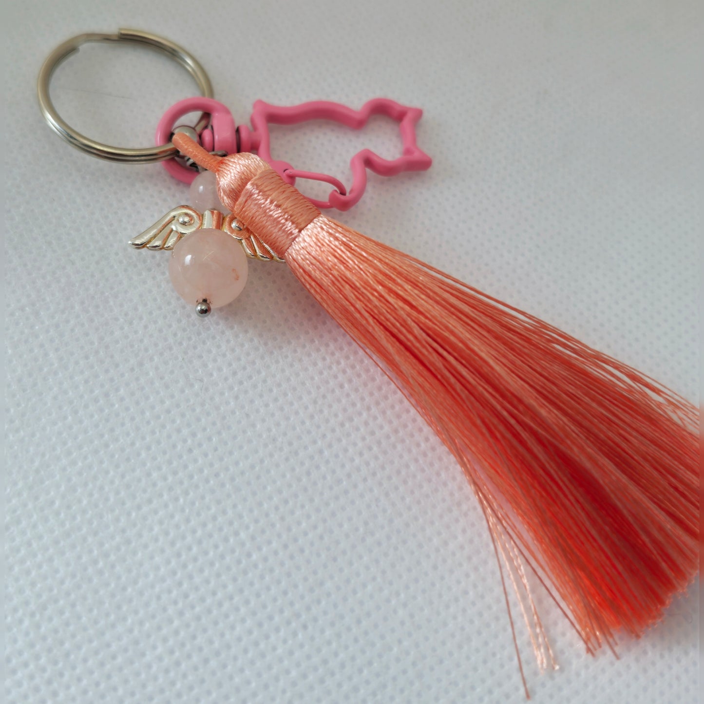 Sleutelhanger kat roze
