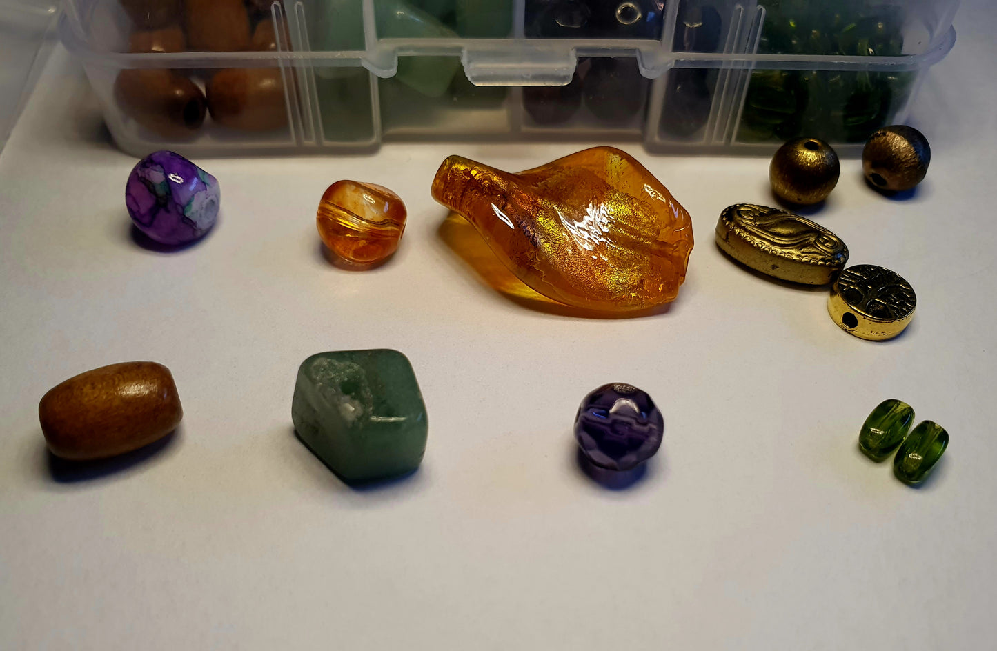 Kralenbox Groen/Oranje