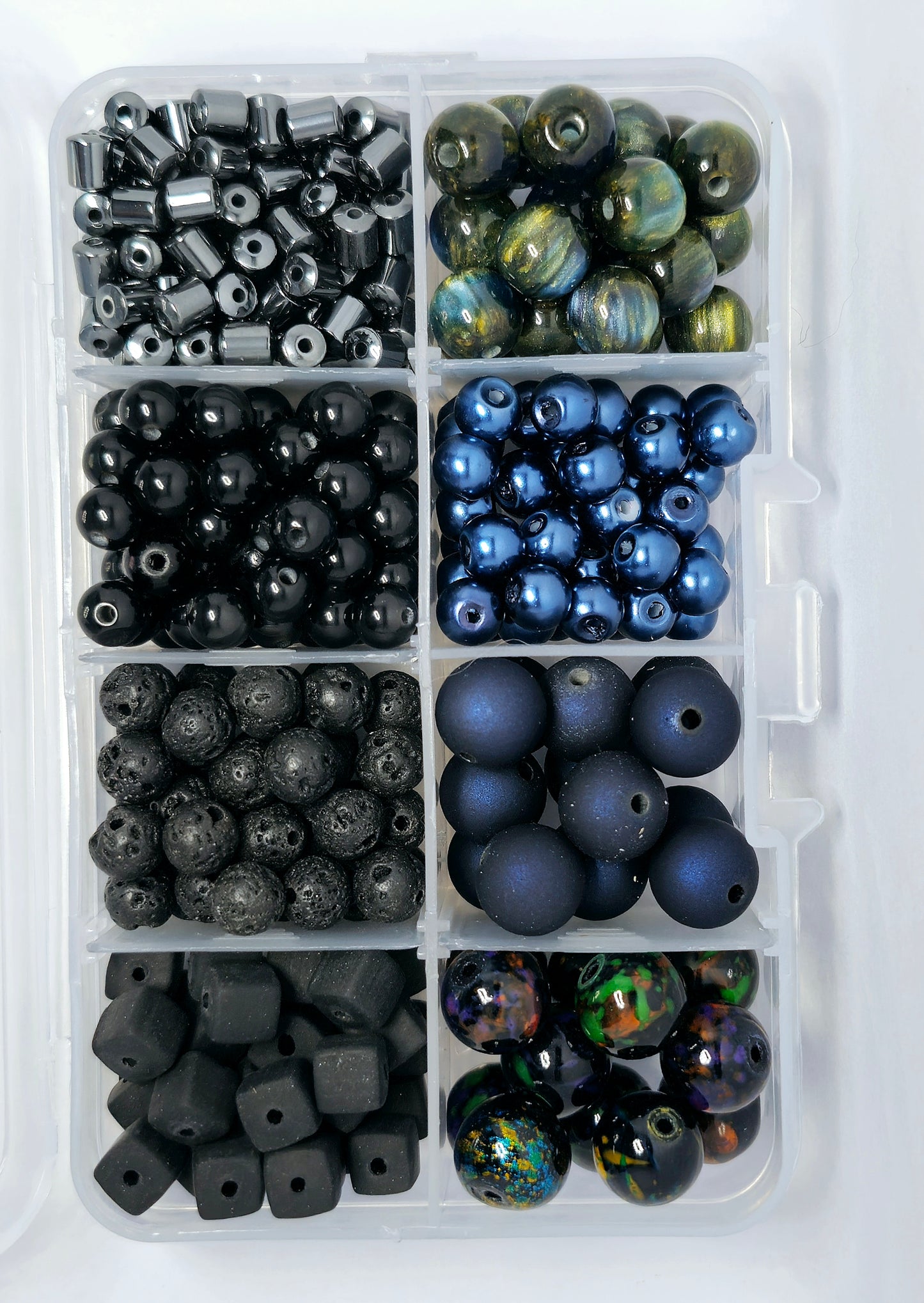 Kralenbox zwart/blauw