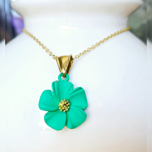 Ketting bloem - groen