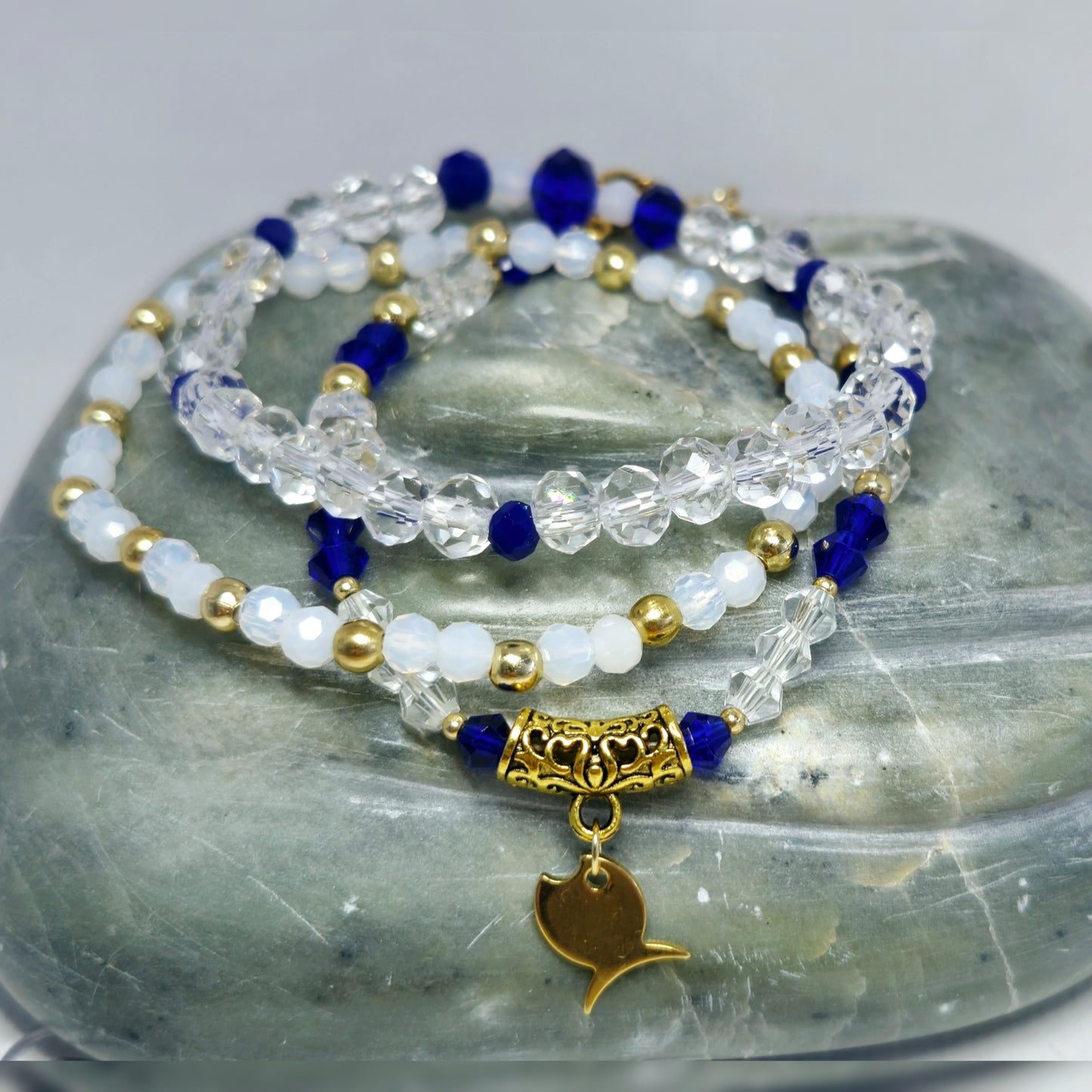 Armbanden set royal blue