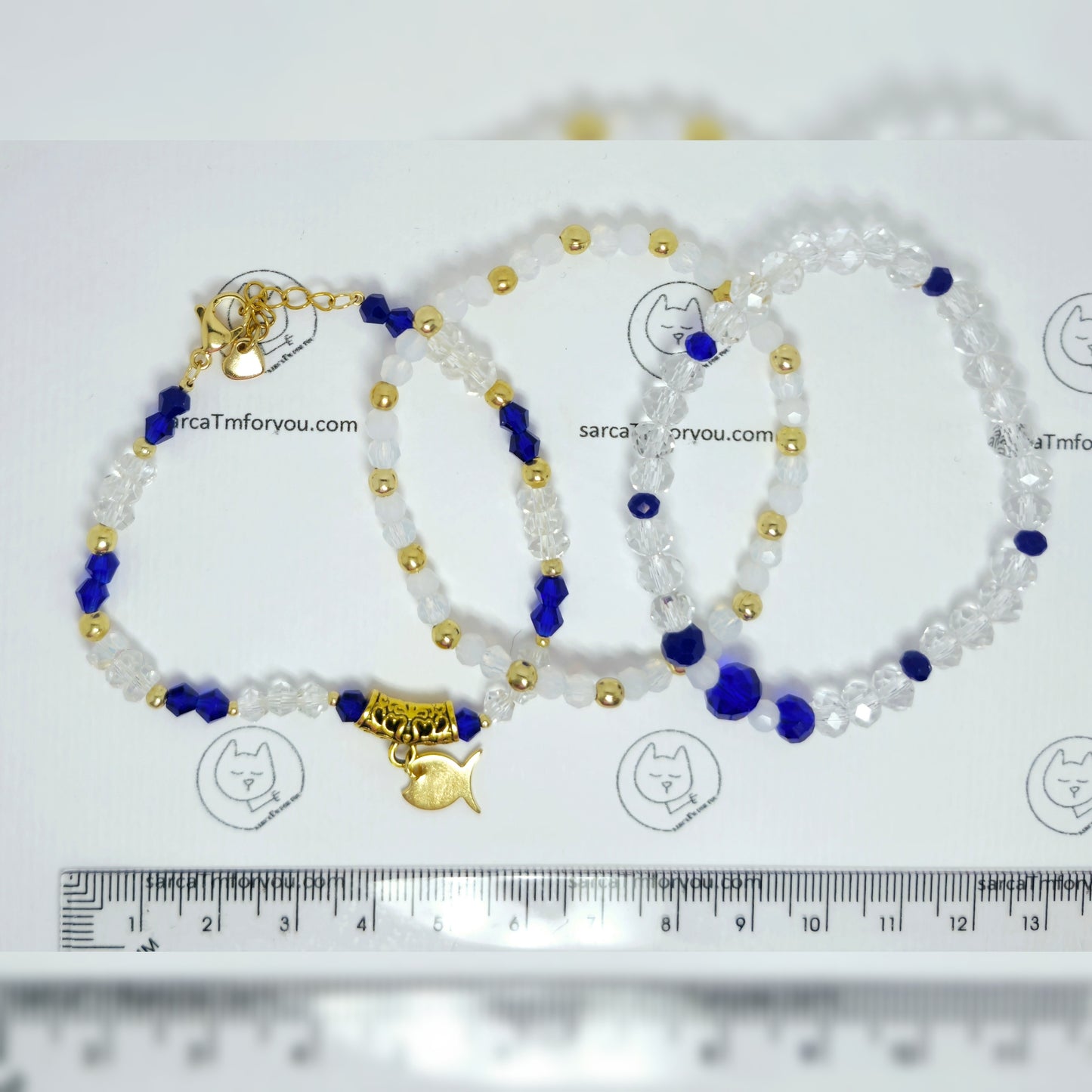 Armbanden set royal blue