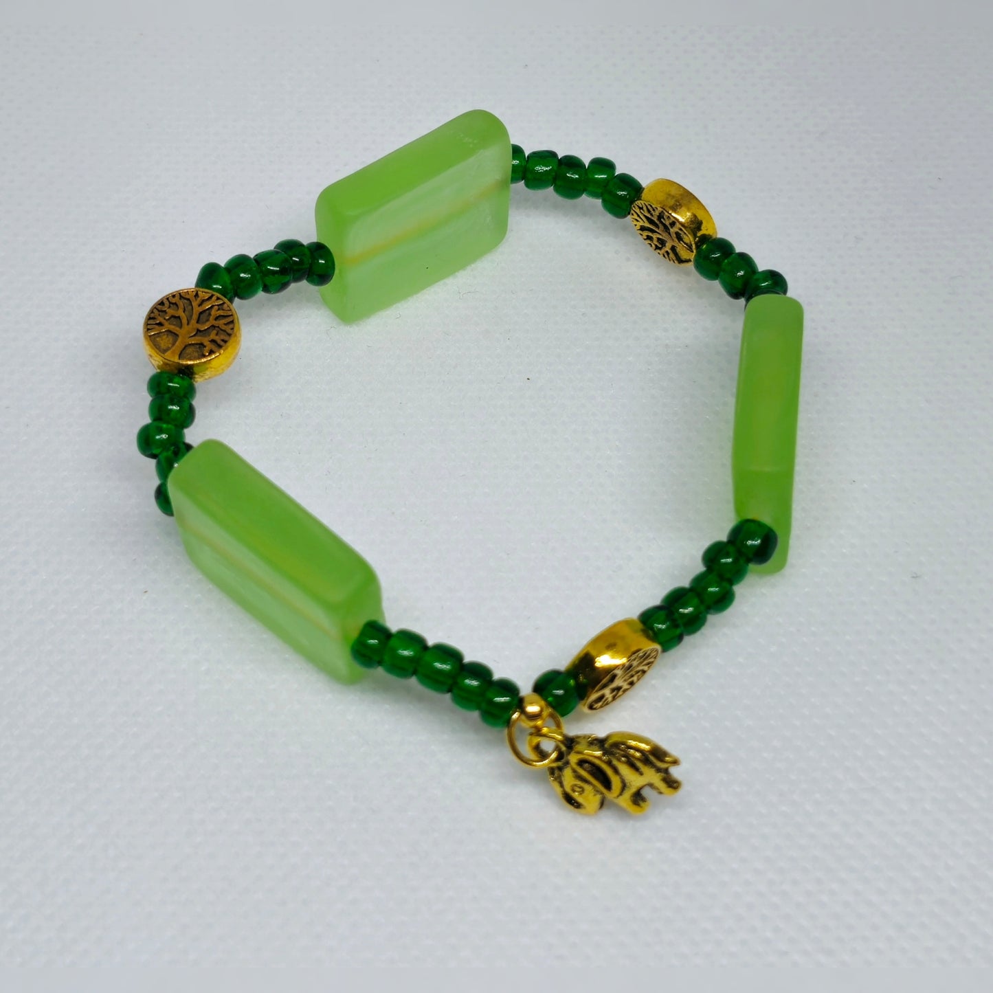 Armband groen / olifant