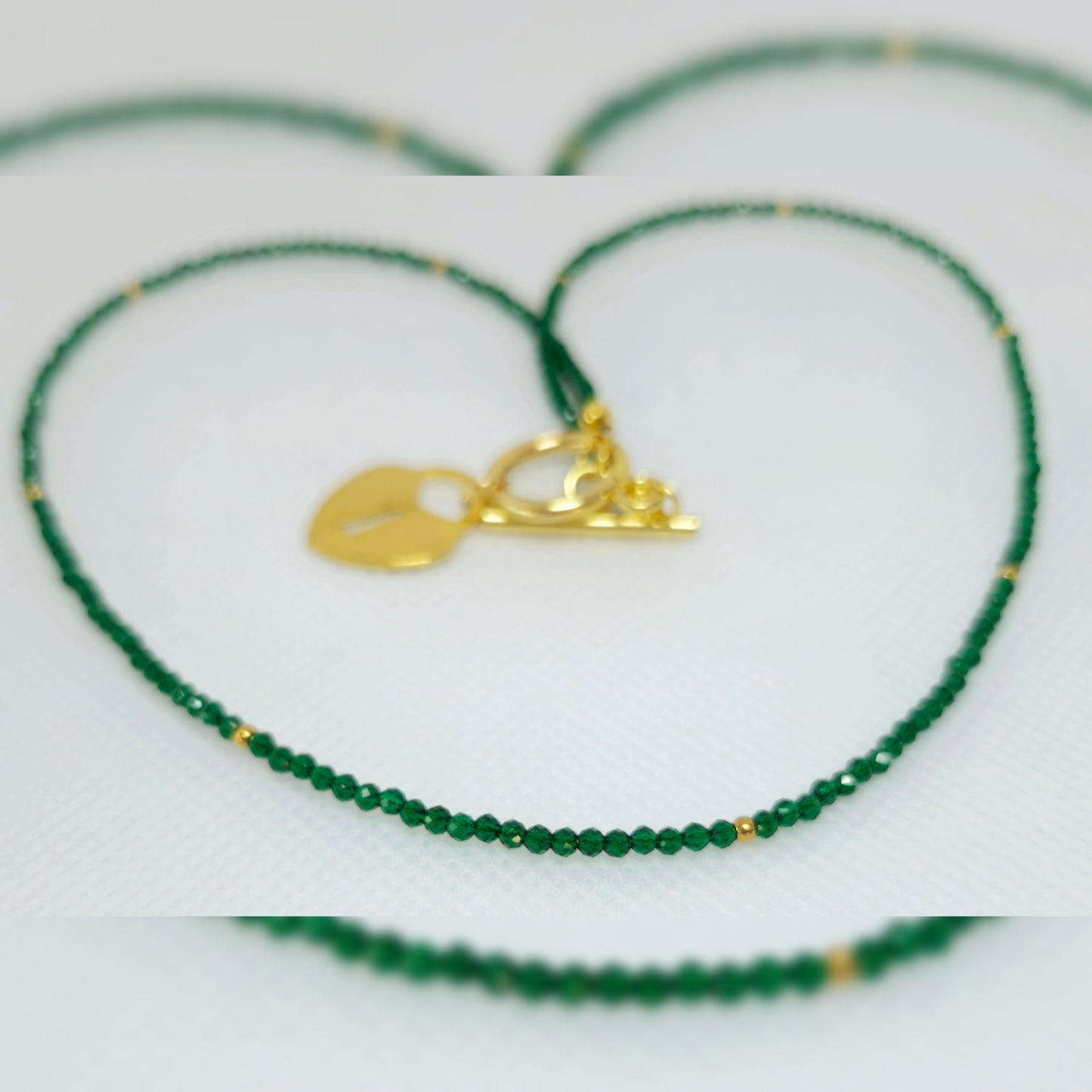 Ketting/choker emerald groen