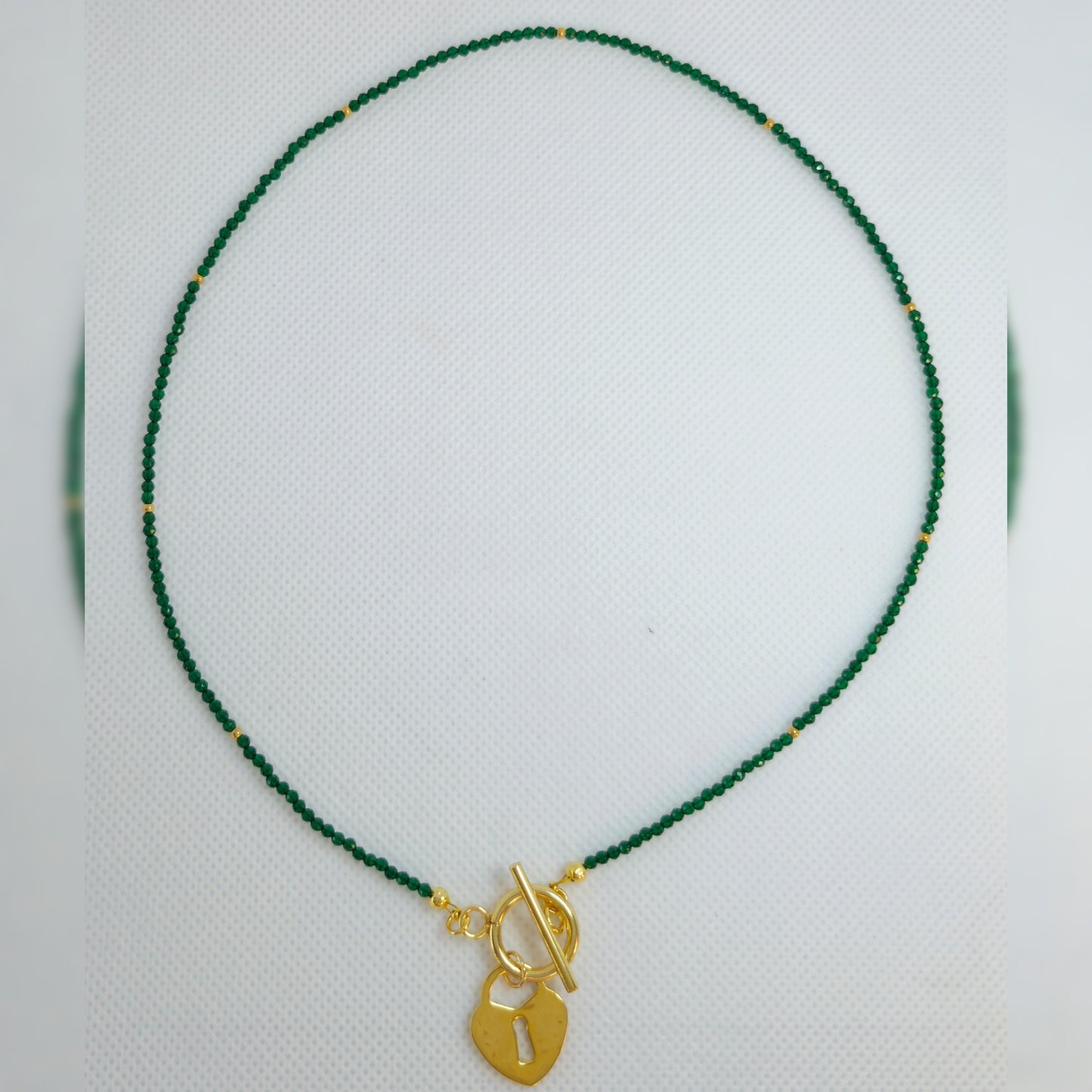 Ketting/choker emerald groen