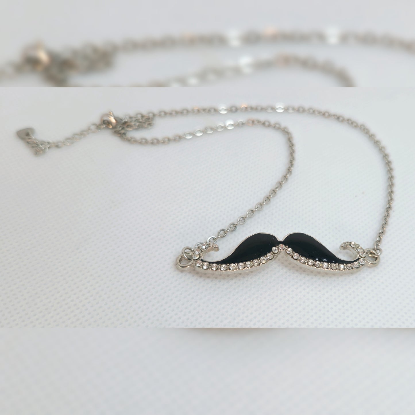 Choker snor zwart - MOvember