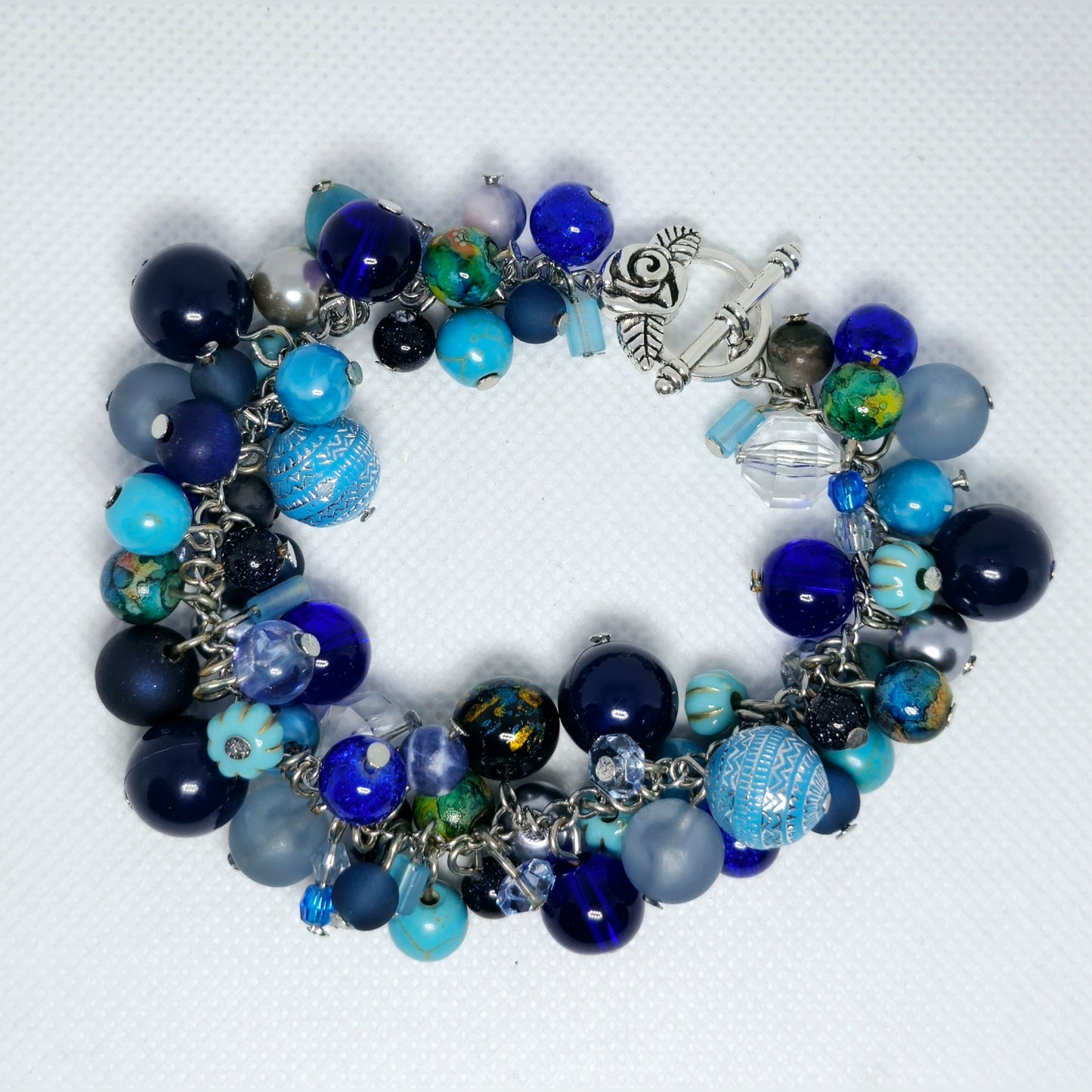 Clusterarmband blauw