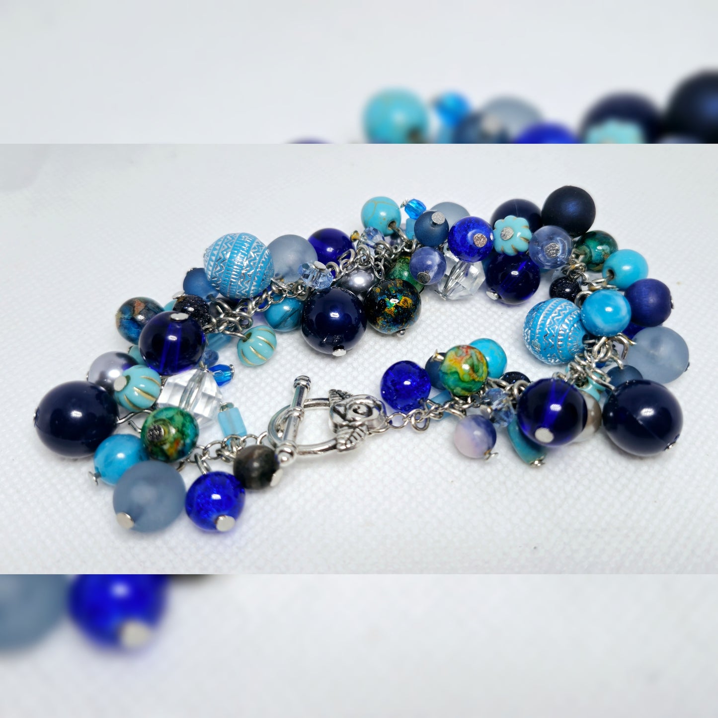 Clusterarmband blauw