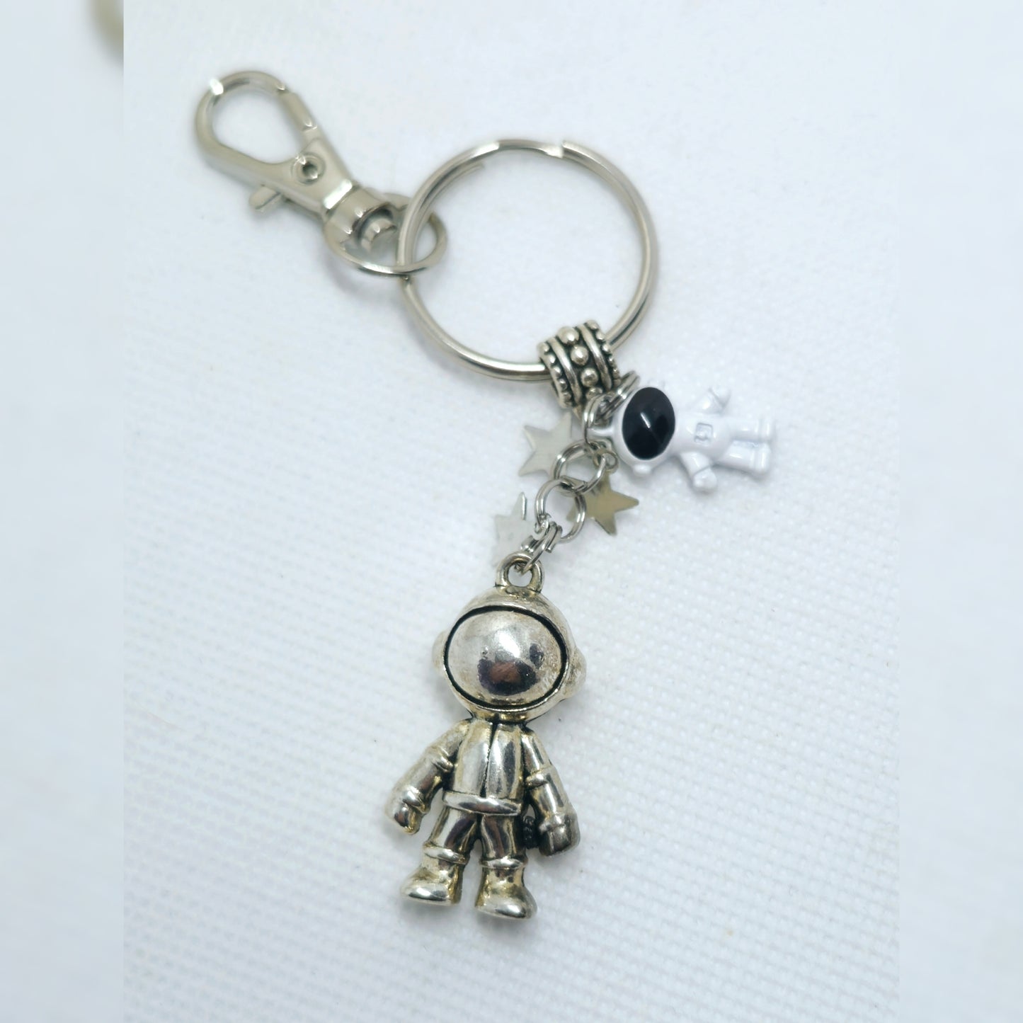 Sleutelhanger zilveren astronaut