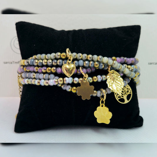 Multi-strand armband goud