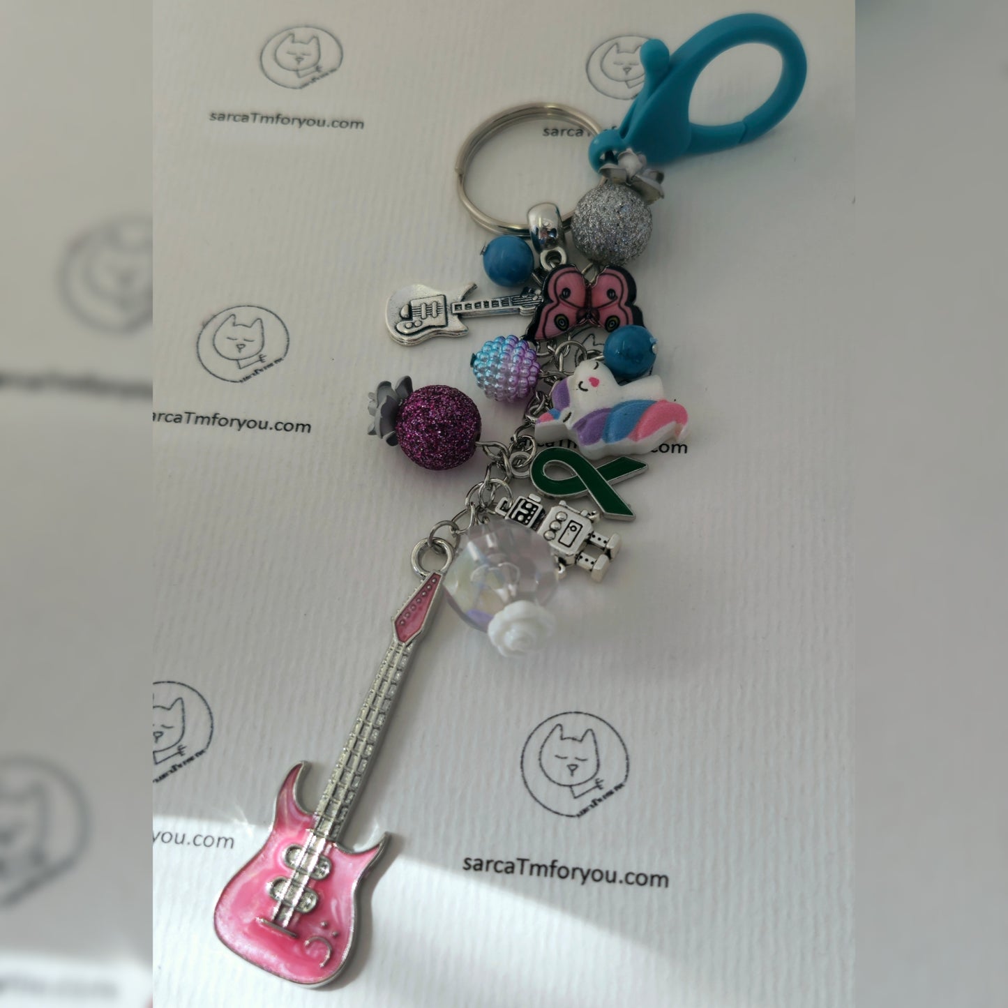 Sleutelhanger unicorn pink