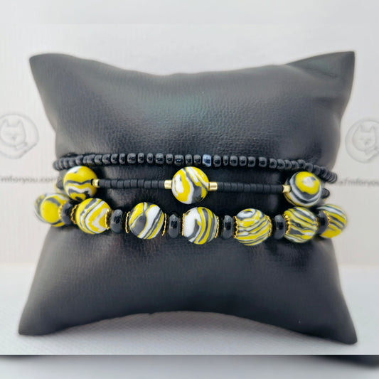 Armbandenset geel