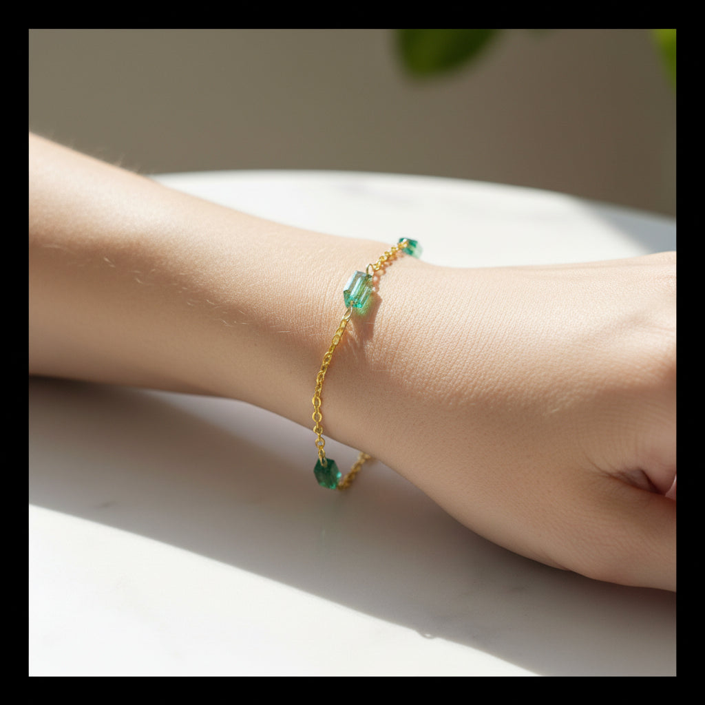 Dainty groen armbamdje
