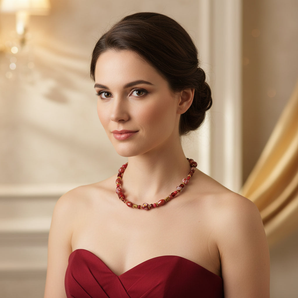 Unieke ketting - rood