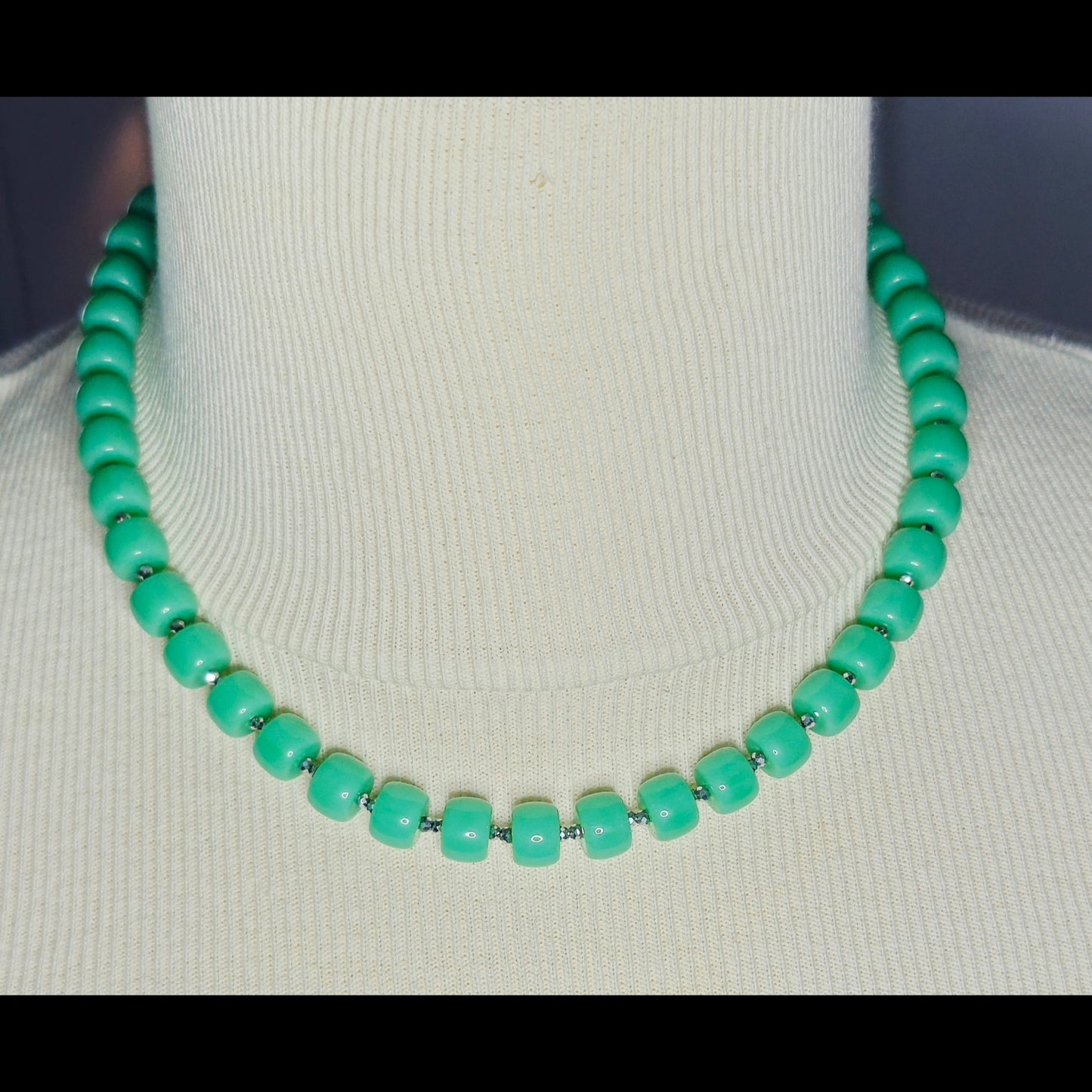 Ketting aquamarine groen
