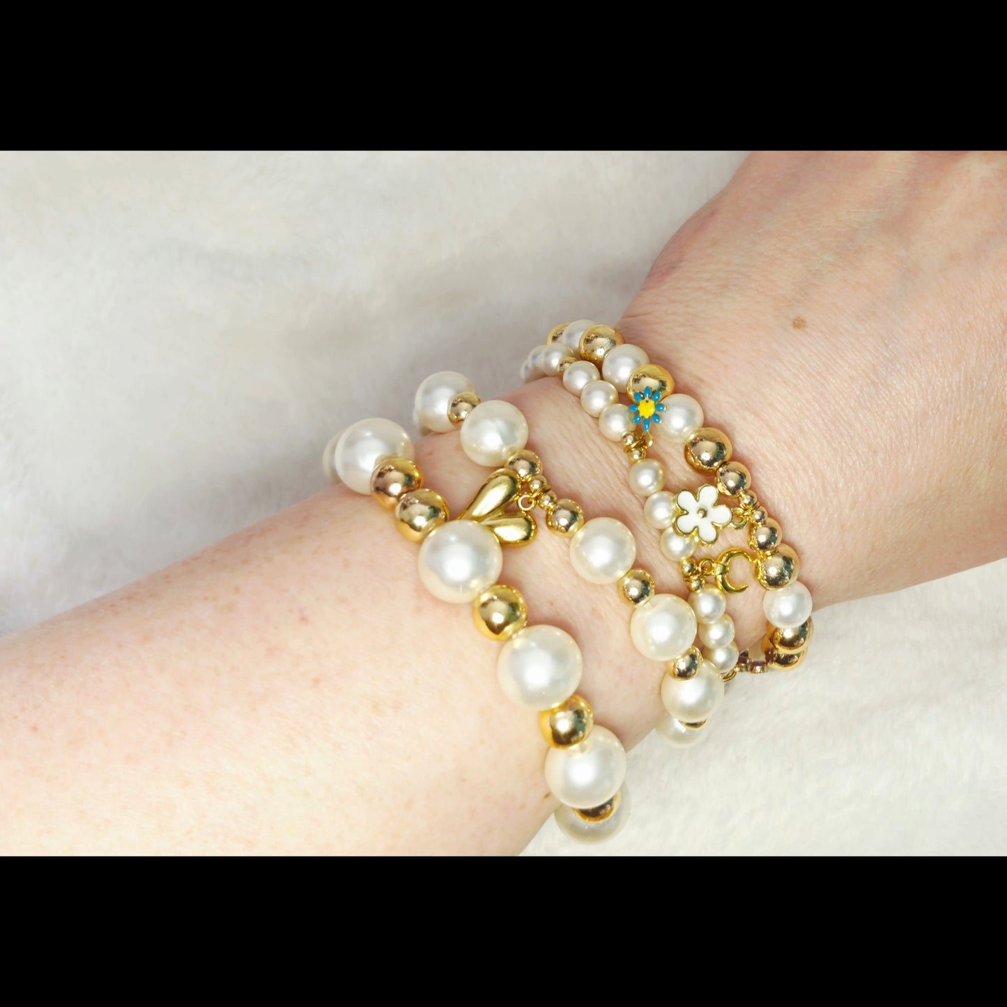 Armbandenset parels