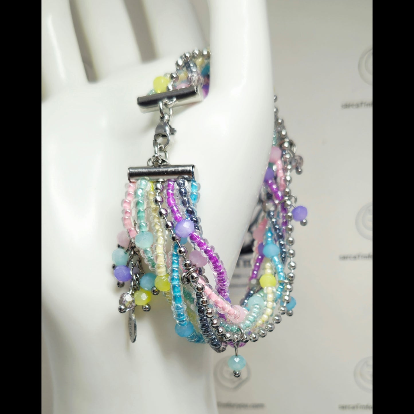 Regenboogvlecht armband