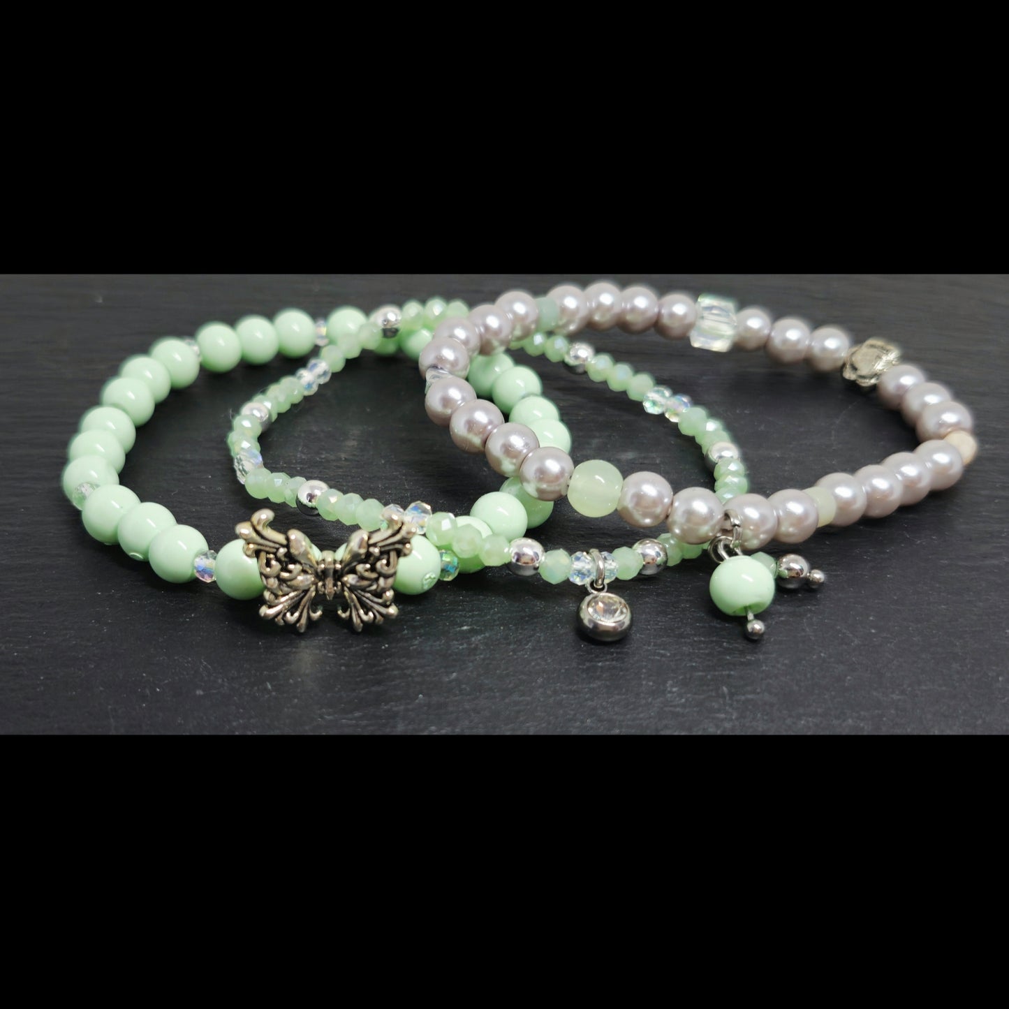 Armbandenset mintgroen