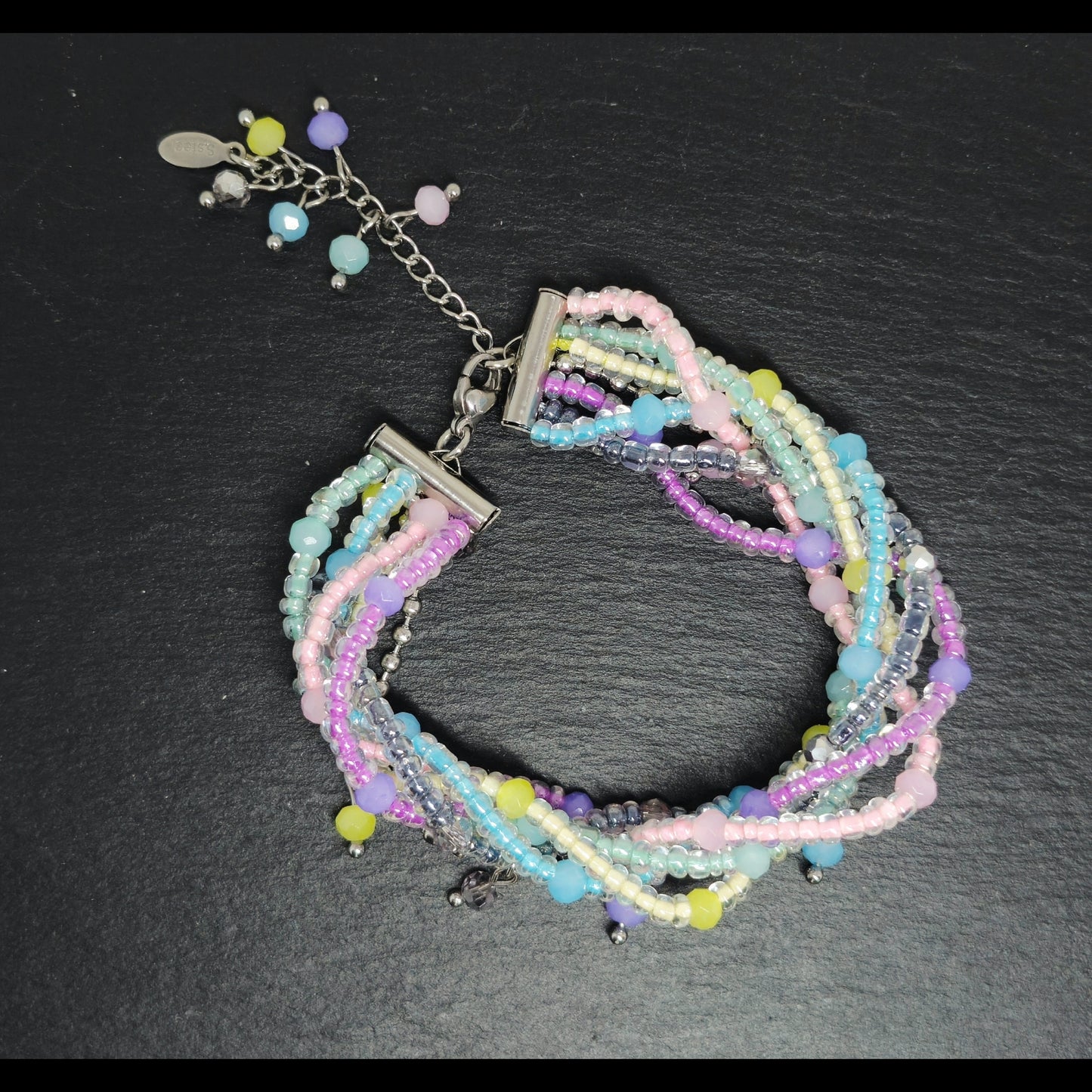 Regenboogvlecht armband